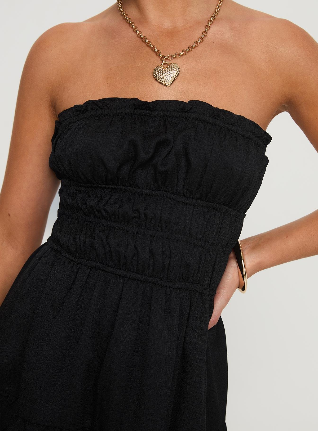 Joie Strapless Mini Dress Black Product Image