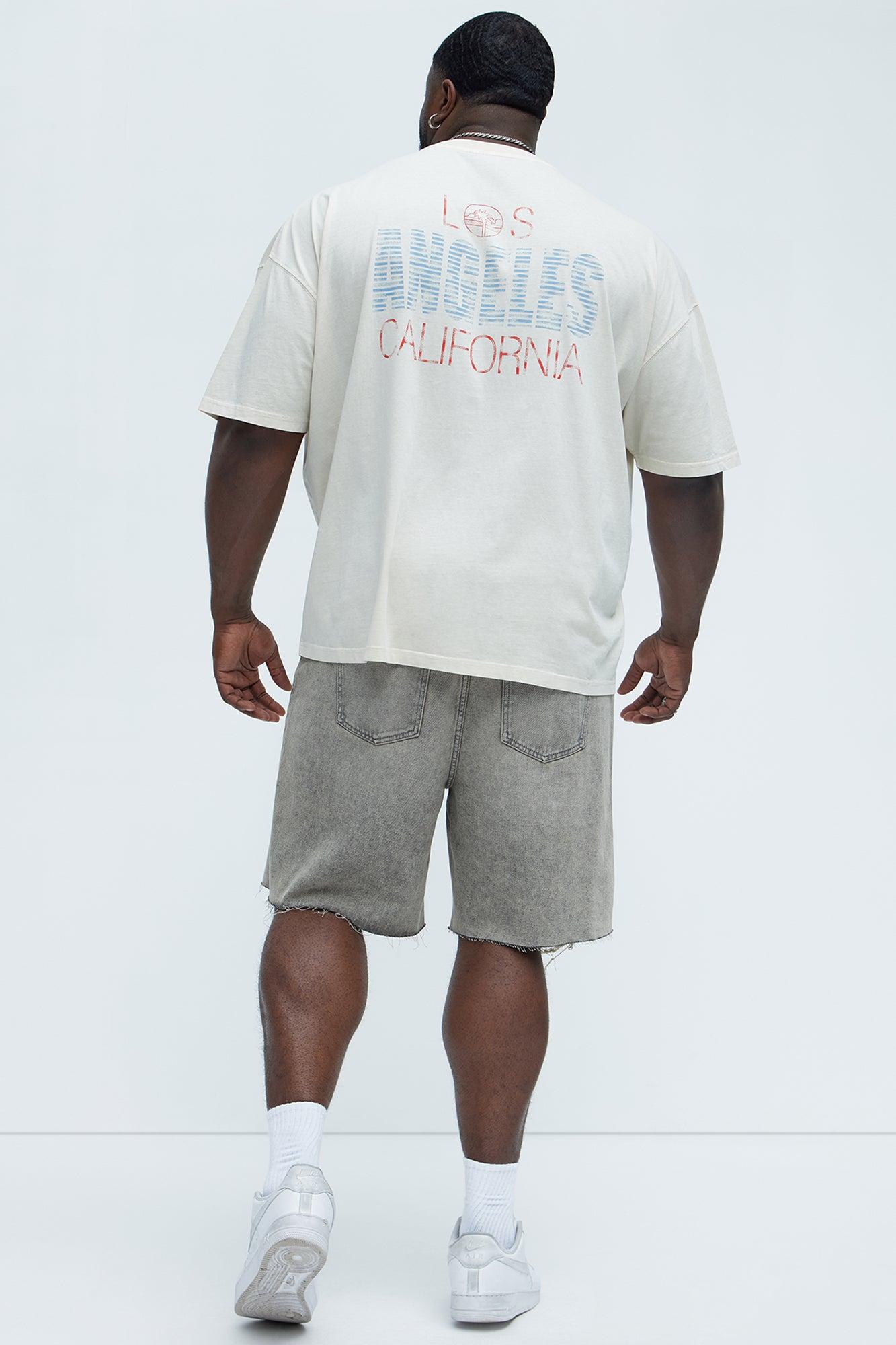 Los Palm Angeles Oversized Short Sleeve Tee - Cream Product Image