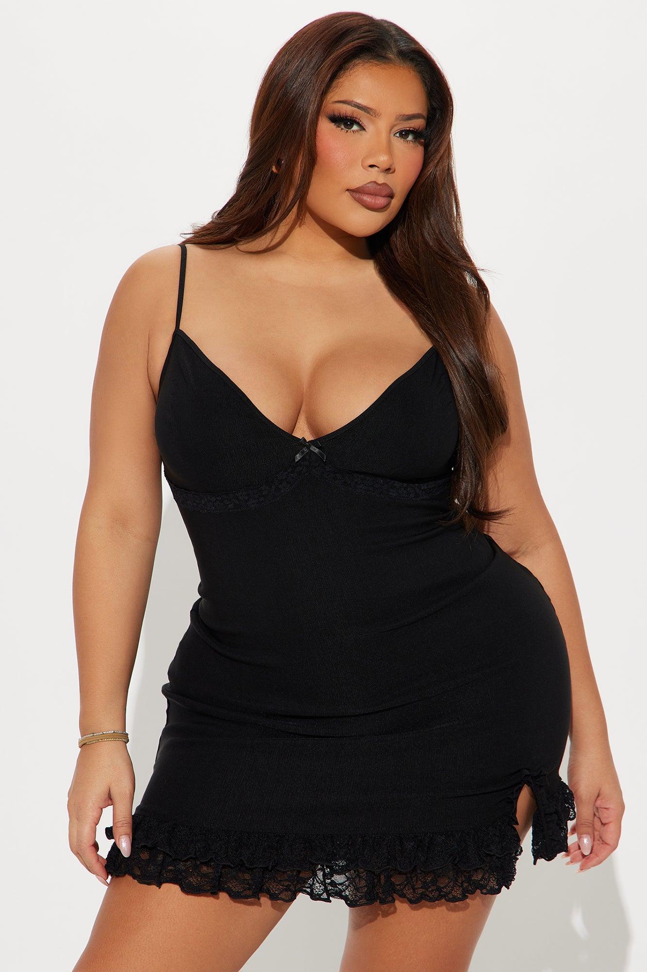 Melina Ruffle Micro Mini Dress - Black Product Image