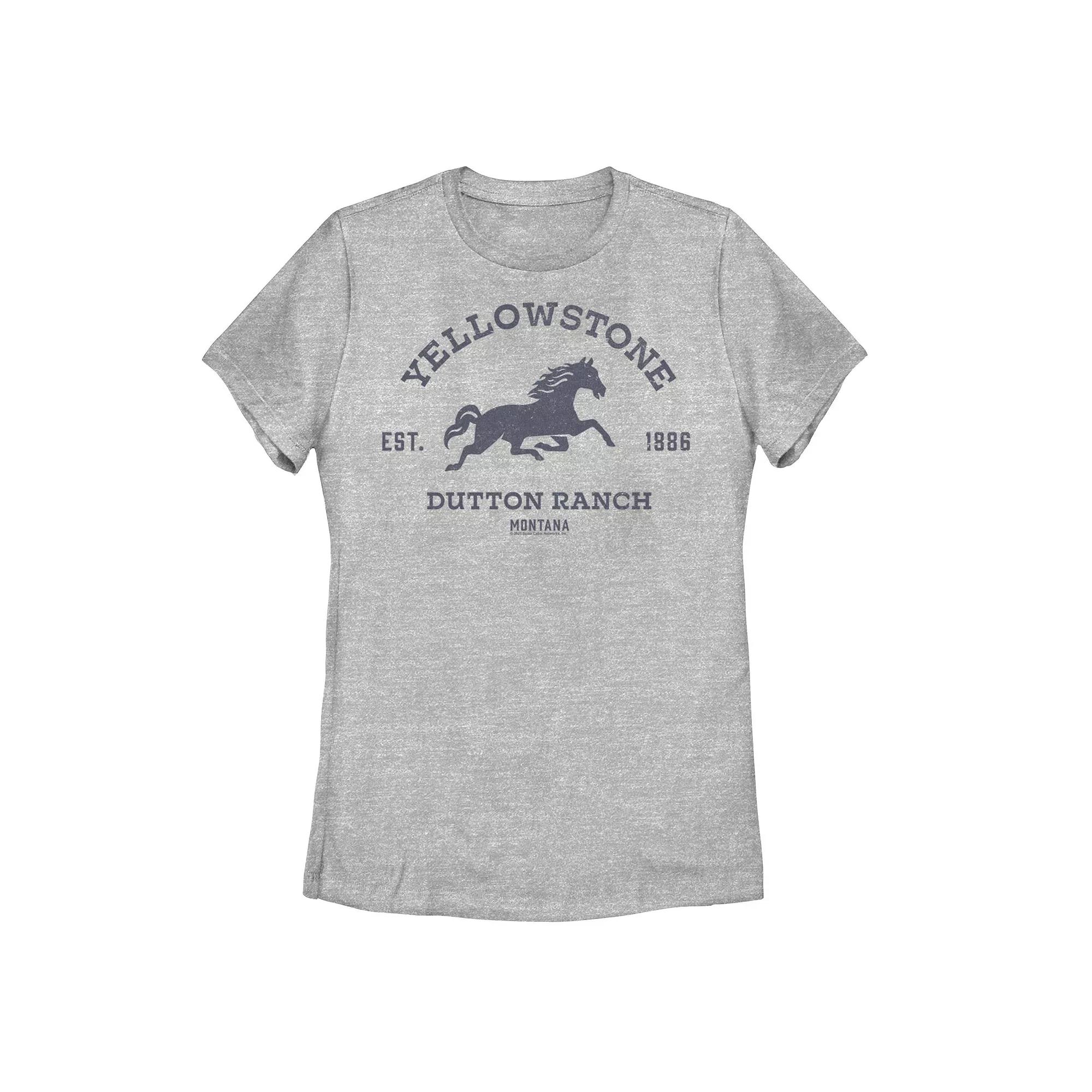 Juniors' Yellowstone Dutton Ranch Montana Horse Graphic Tee, Girl's,  Product Image