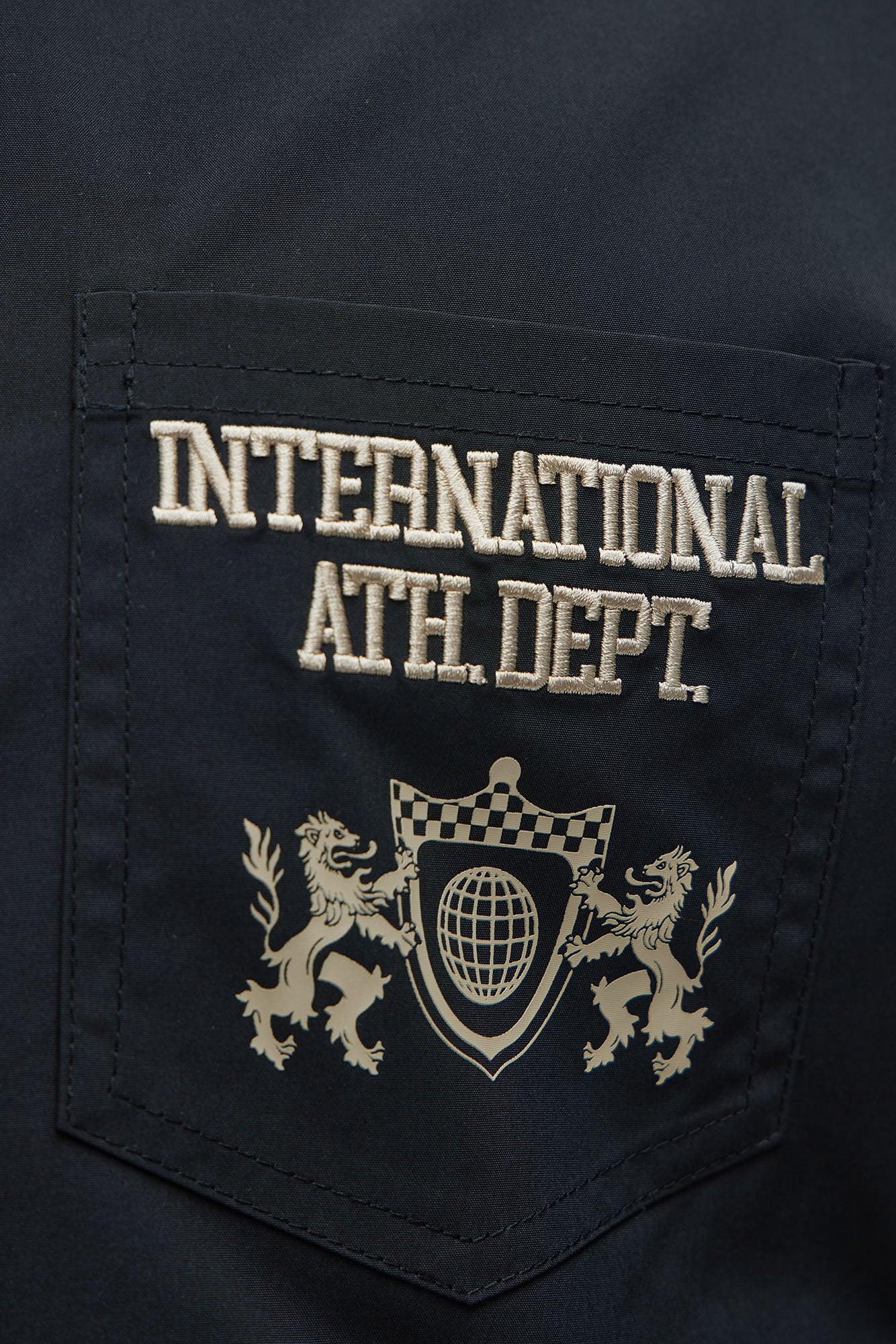 Cropped Athletic Dept. Short Sleeve Button Up Shirt - Black Male Product Image