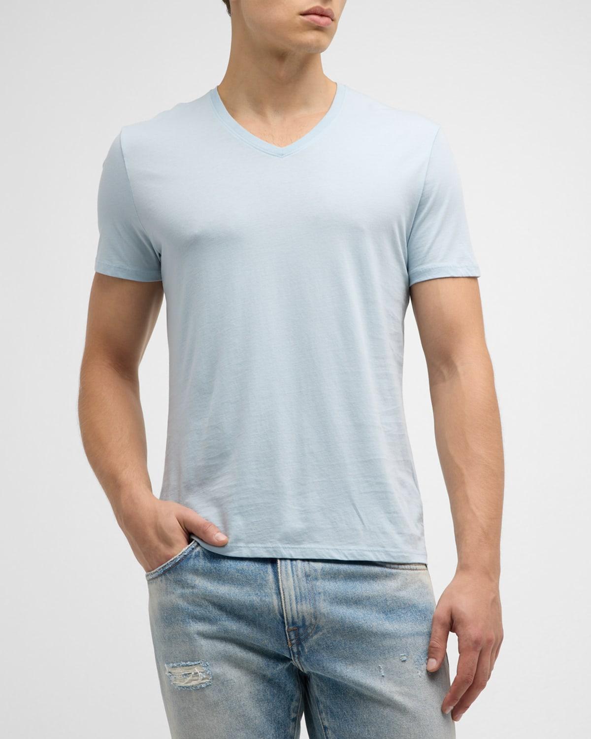 Mens Classic Jersey V-Neck T-Shirt Product Image