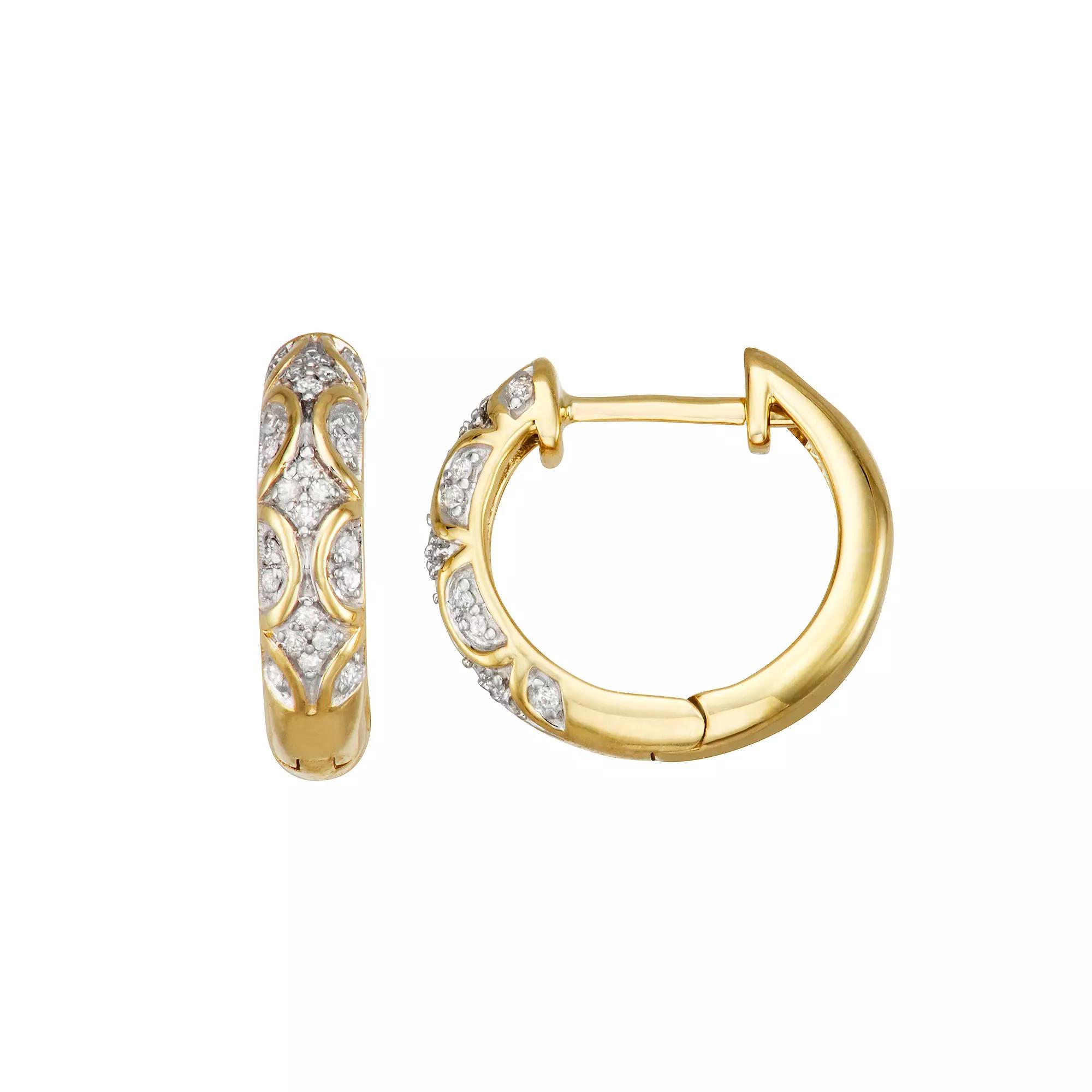 HDI 1/6 Carat T.W. Diamond Earrings, Women's, 10k Gold Product Image