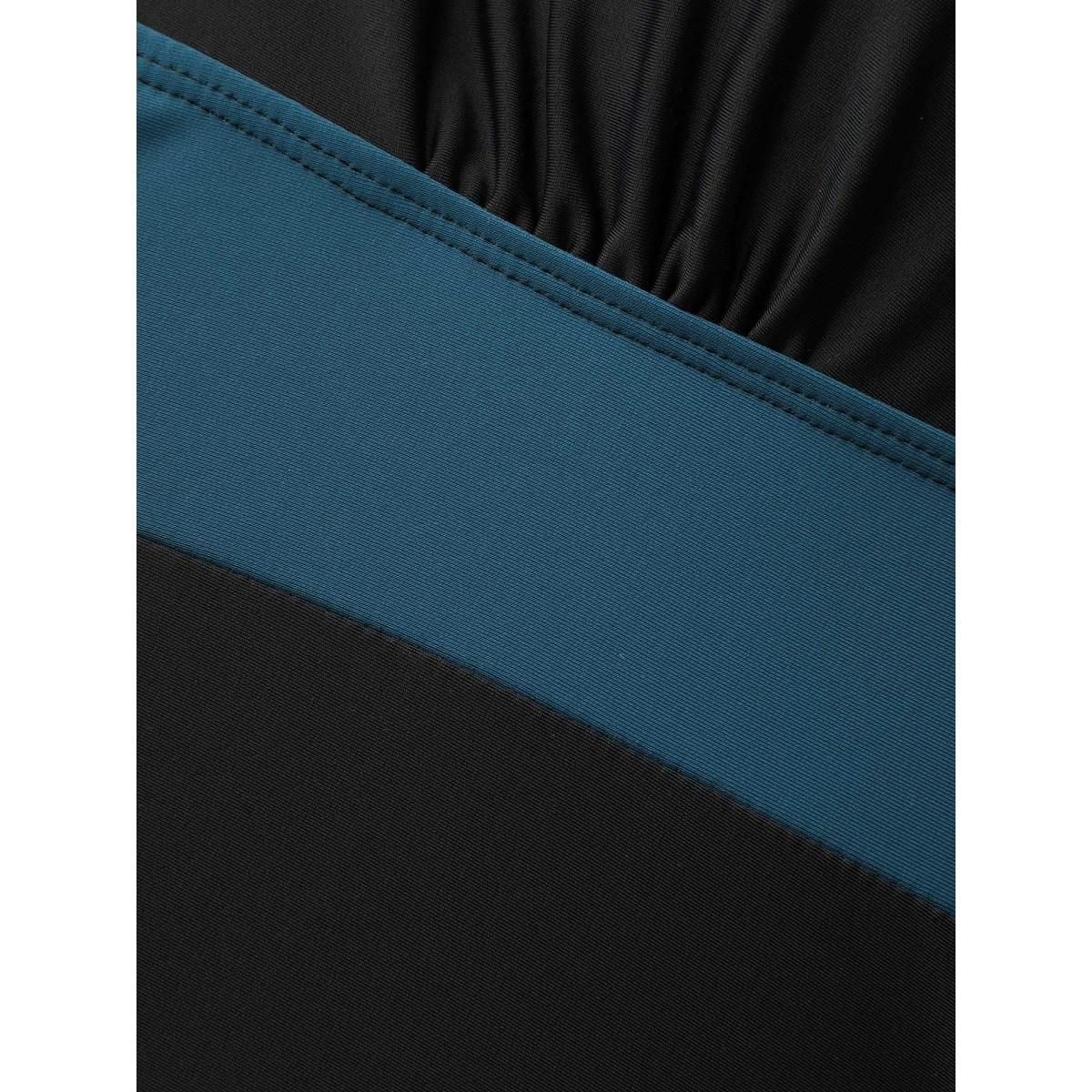 Plus Size Zipper-Front Tummy Control One-Piece Swimsuit Women's Swimwear Black Curve Bathing Suits One Pieces BloomChic 10/M Product Image