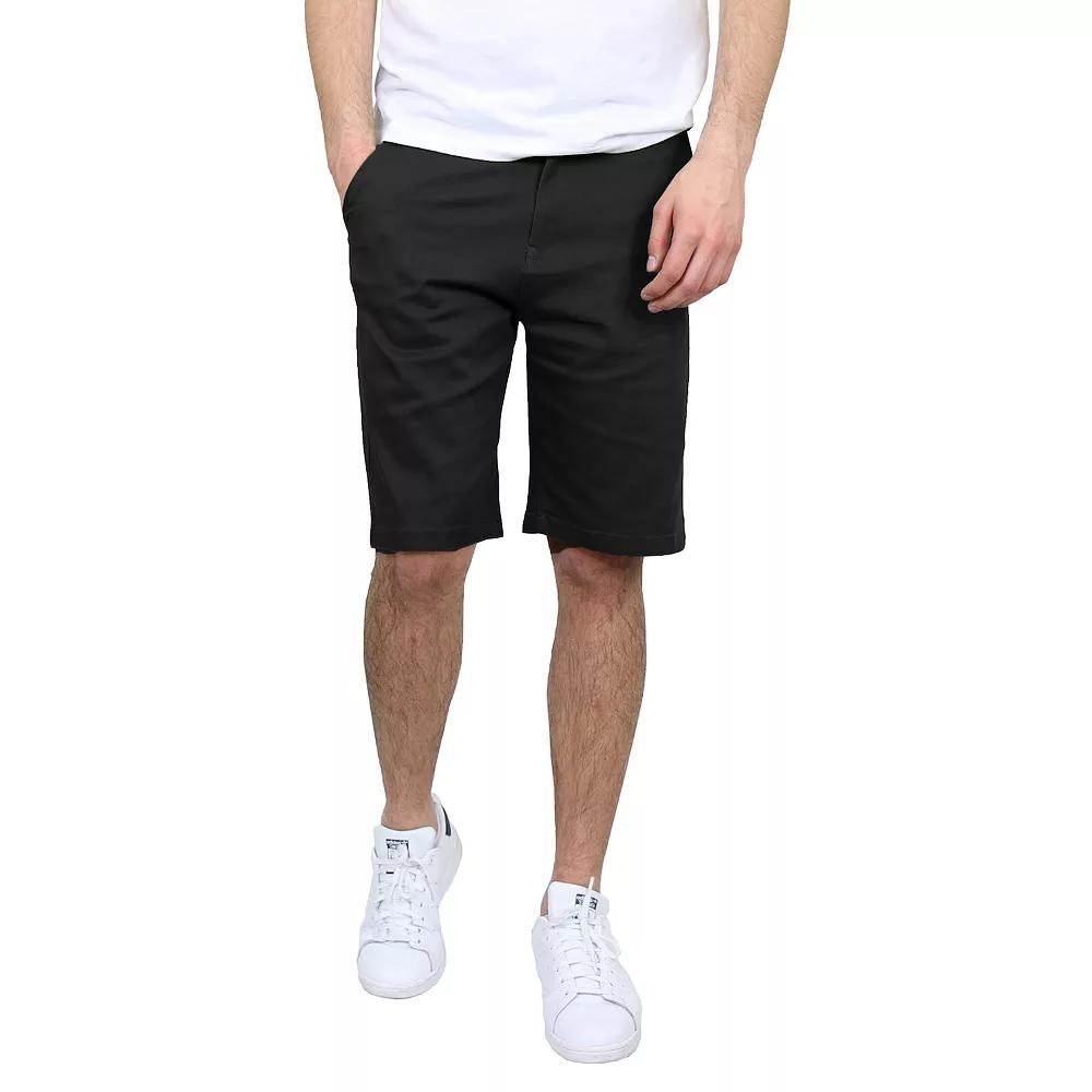 Men's Galaxy 10.5" Slim-Fit Cotton Flex Chino Shorts, Size: 36, Black Product Image
