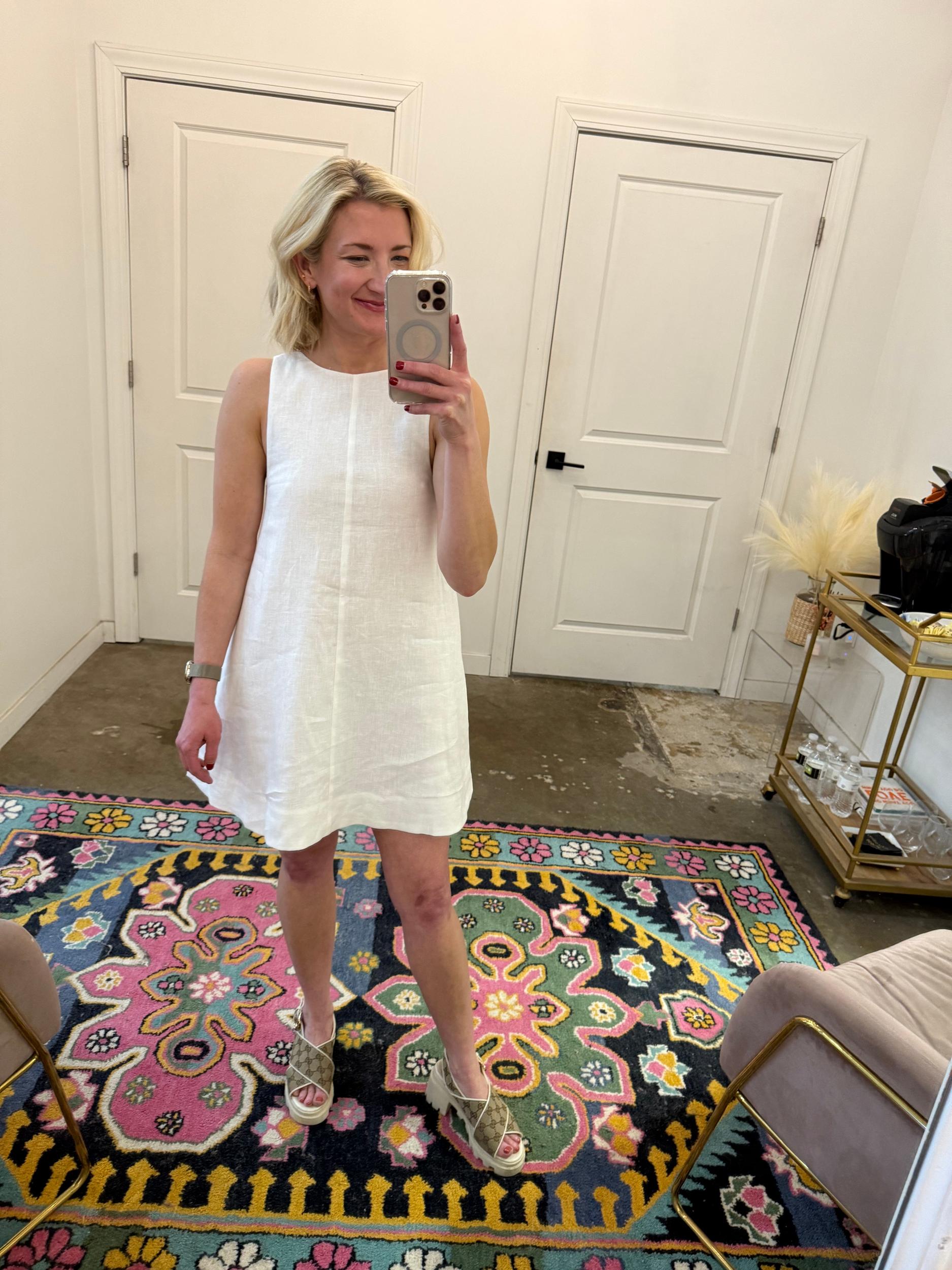 Nemi Linen White Dress Product Image