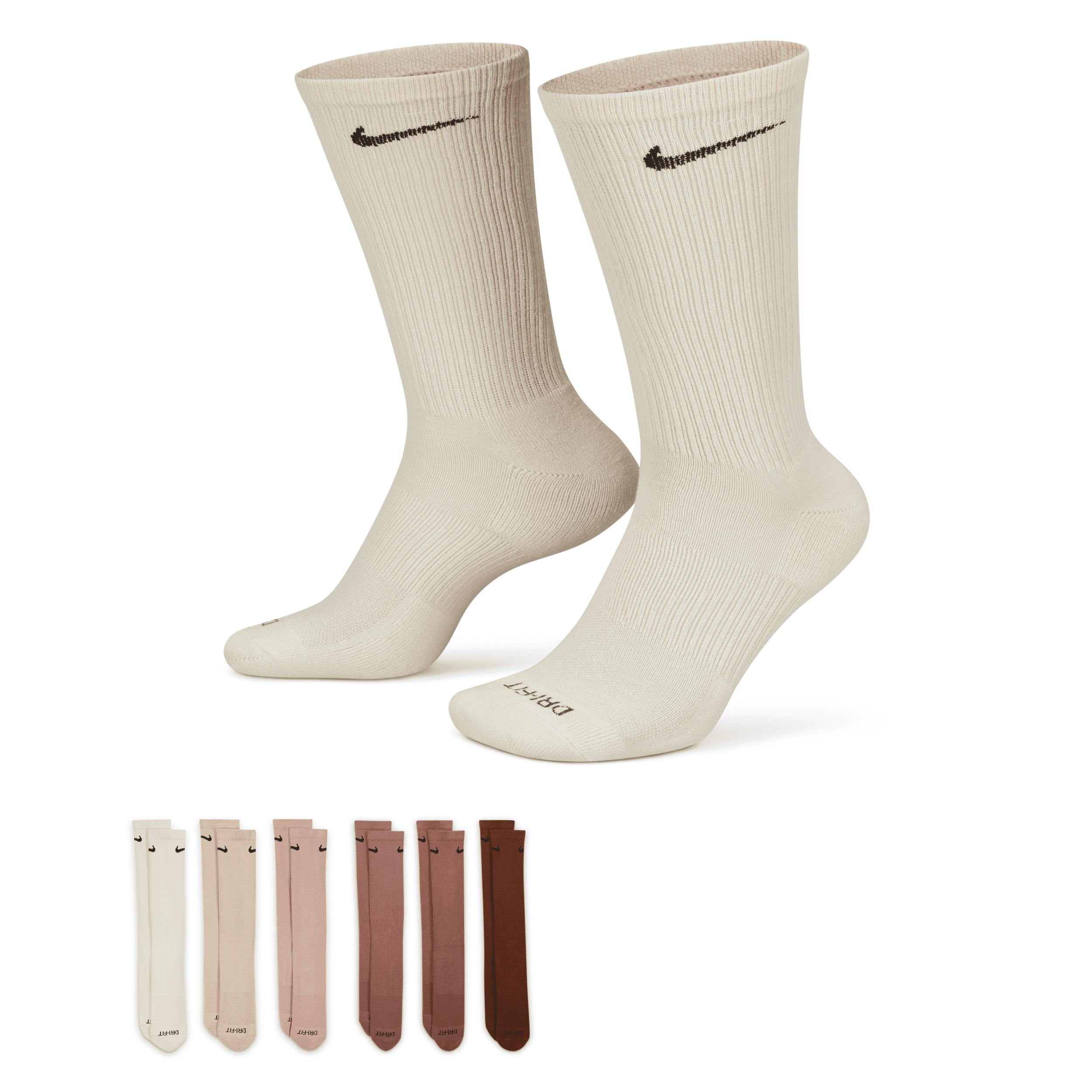Nike Mens Everyday Plus Cushioned Training Crew Socks (6 Pairs) | SX6897-010 Product Image