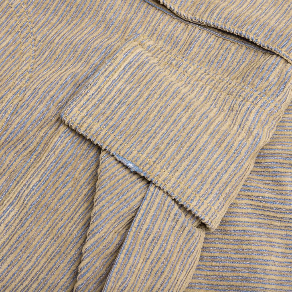 Corduroy Logo Cargo Pants - Beige Wash Male Product Image