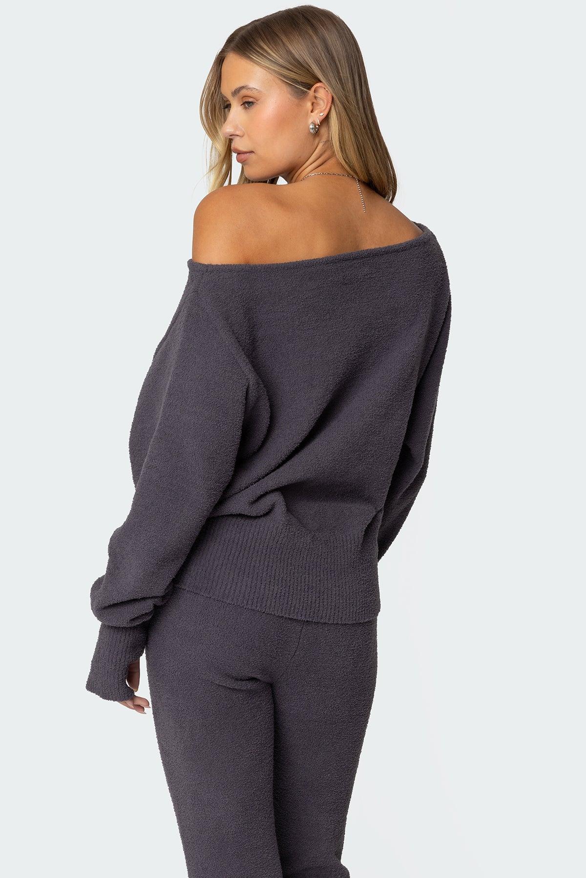 Plush Oversized Asymmetric Sweater Product Image