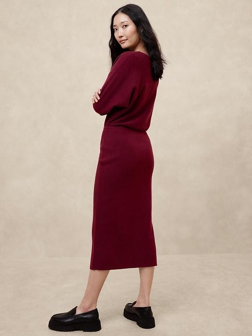 Ribbed Midi Sweater Dress Product Image
