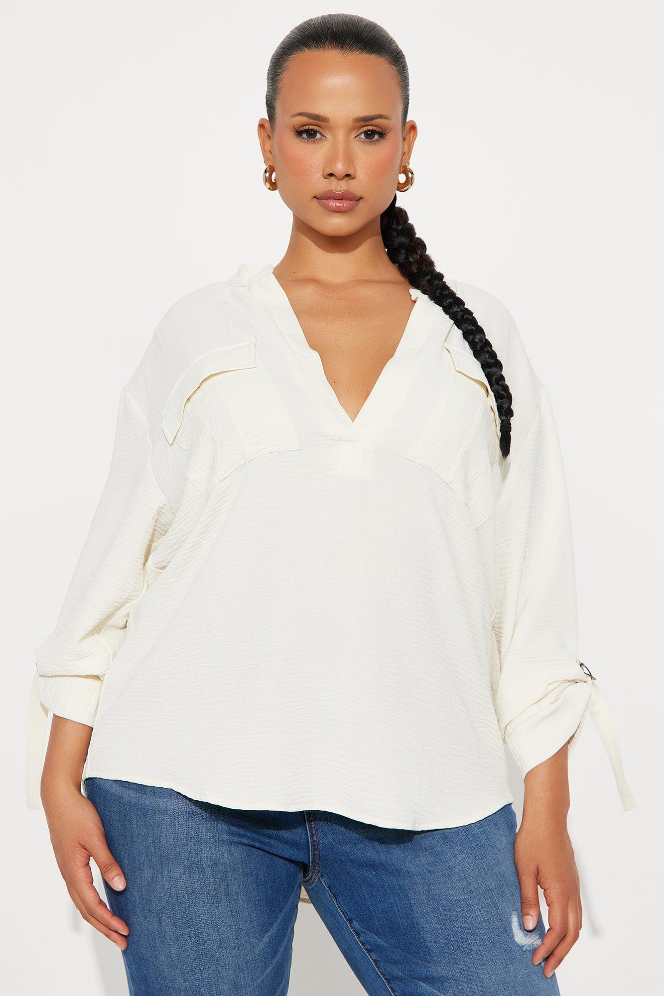 Solange Blouse Top - Cream Female Product Image