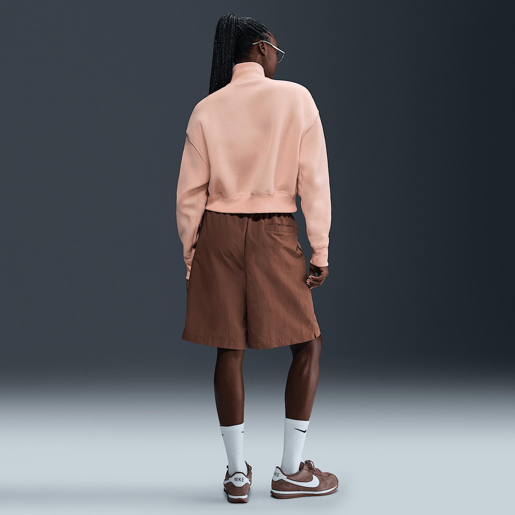 Nike Sportswear Phoenix Fleece Women's 1/4-Zip Cropped Sweatshirt Product Image