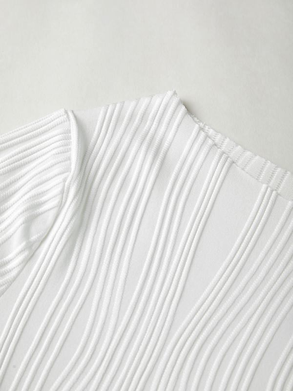 Textured Stripe Long Sleeve Tee Product Image