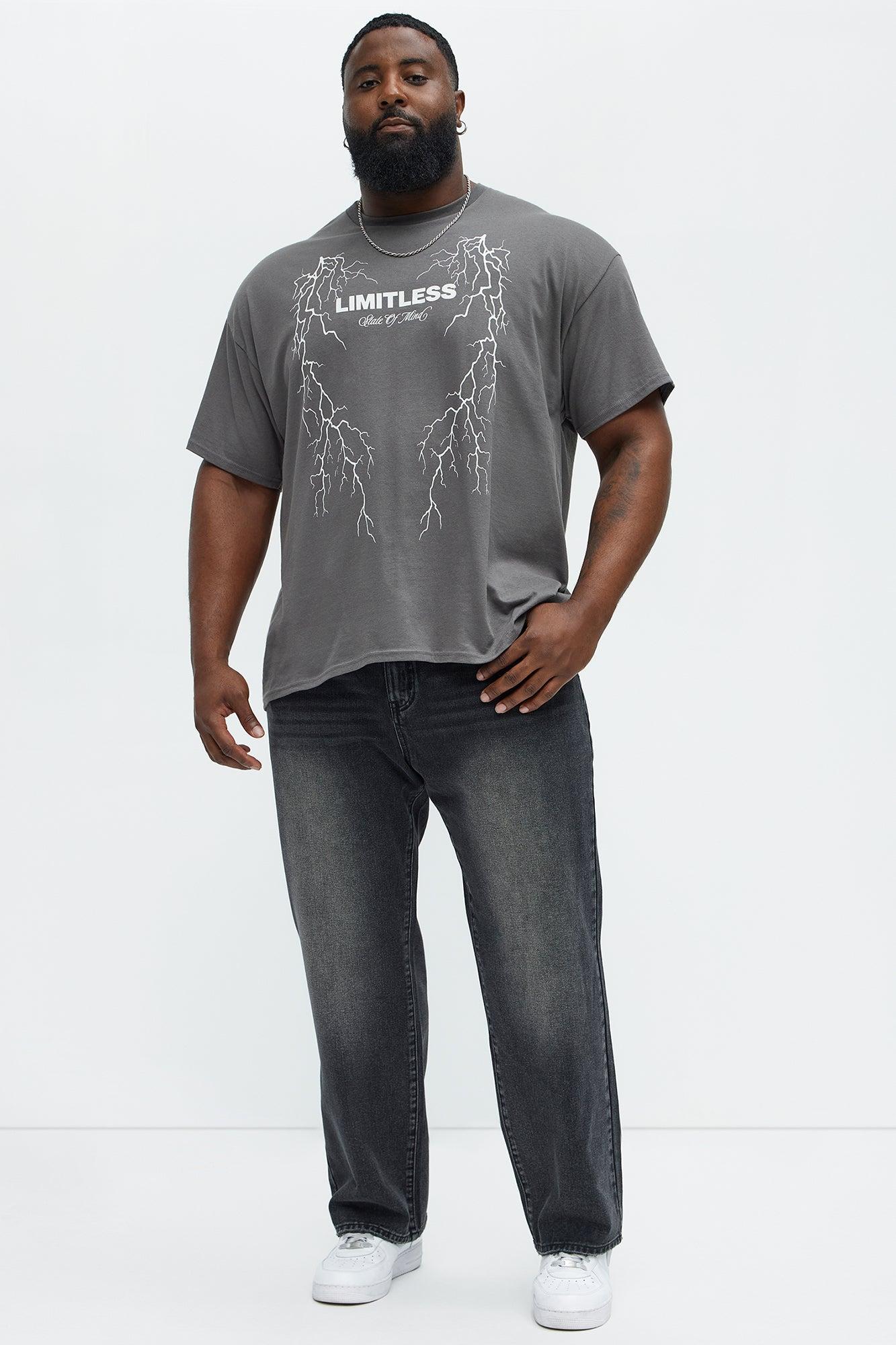 Drawstring Belt Straight Jeans - Black Wash Product Image