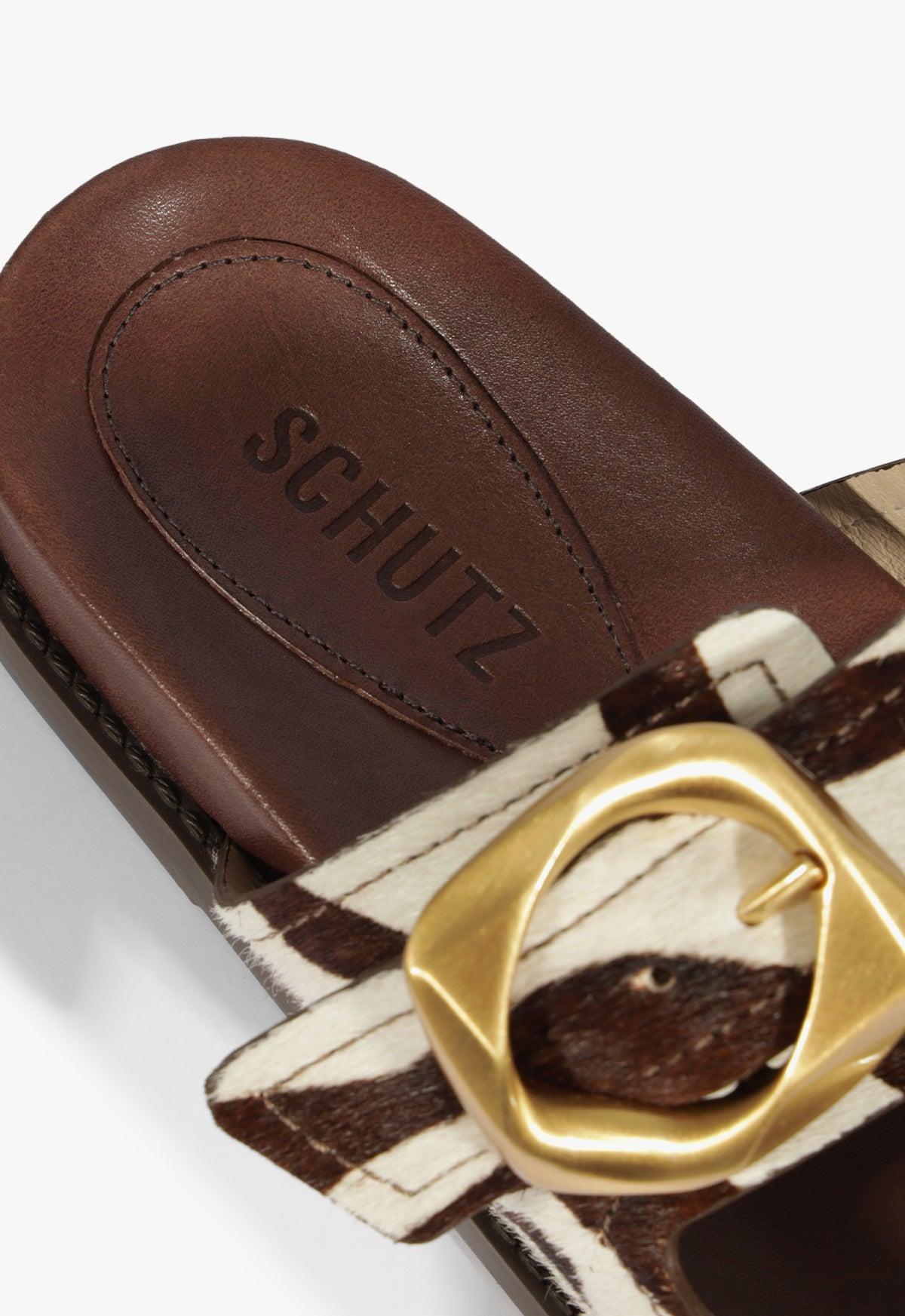 Olga Animal Print Leather Sporty Sandal Product Image