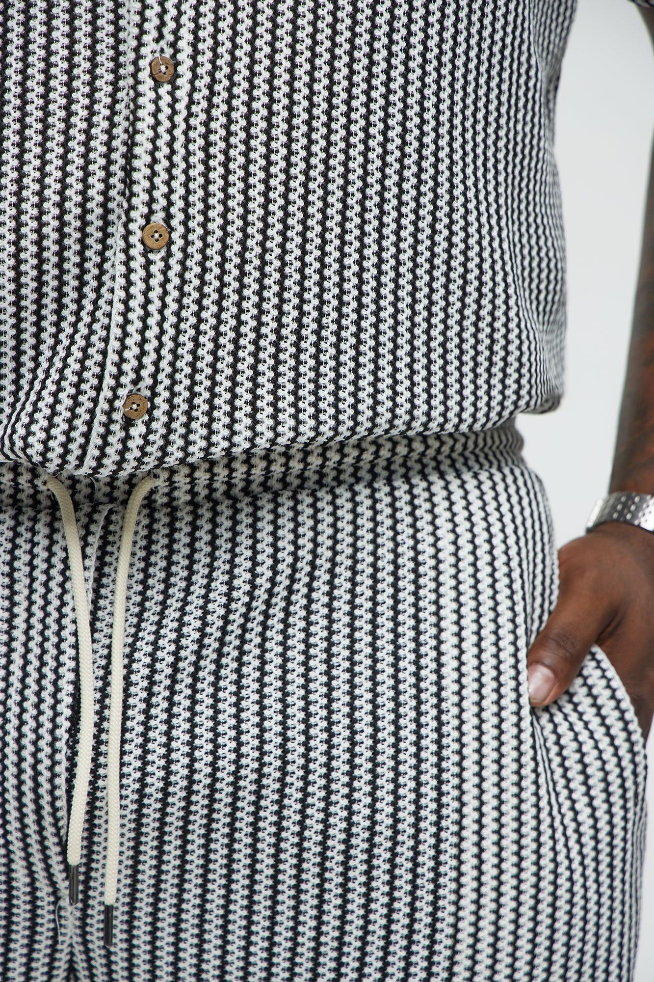 Summit Drawstring Zig Zag Shorts - Grey/combo Product Image