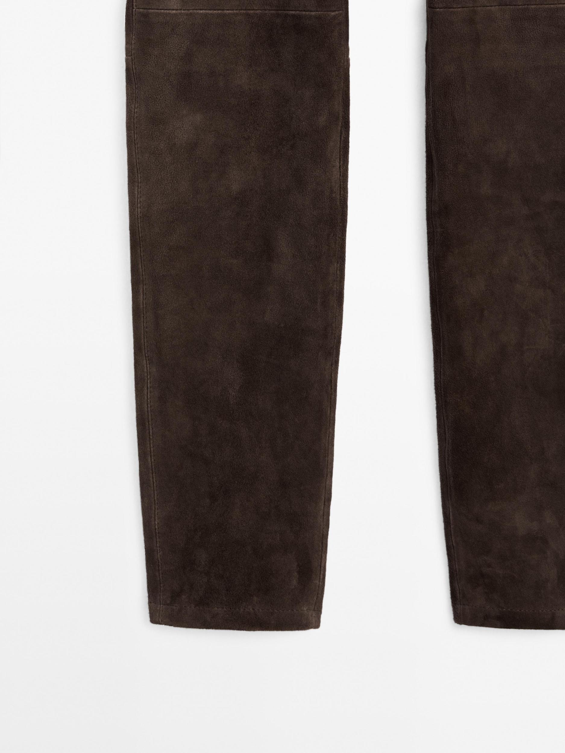 Suede leather leggings Product Image