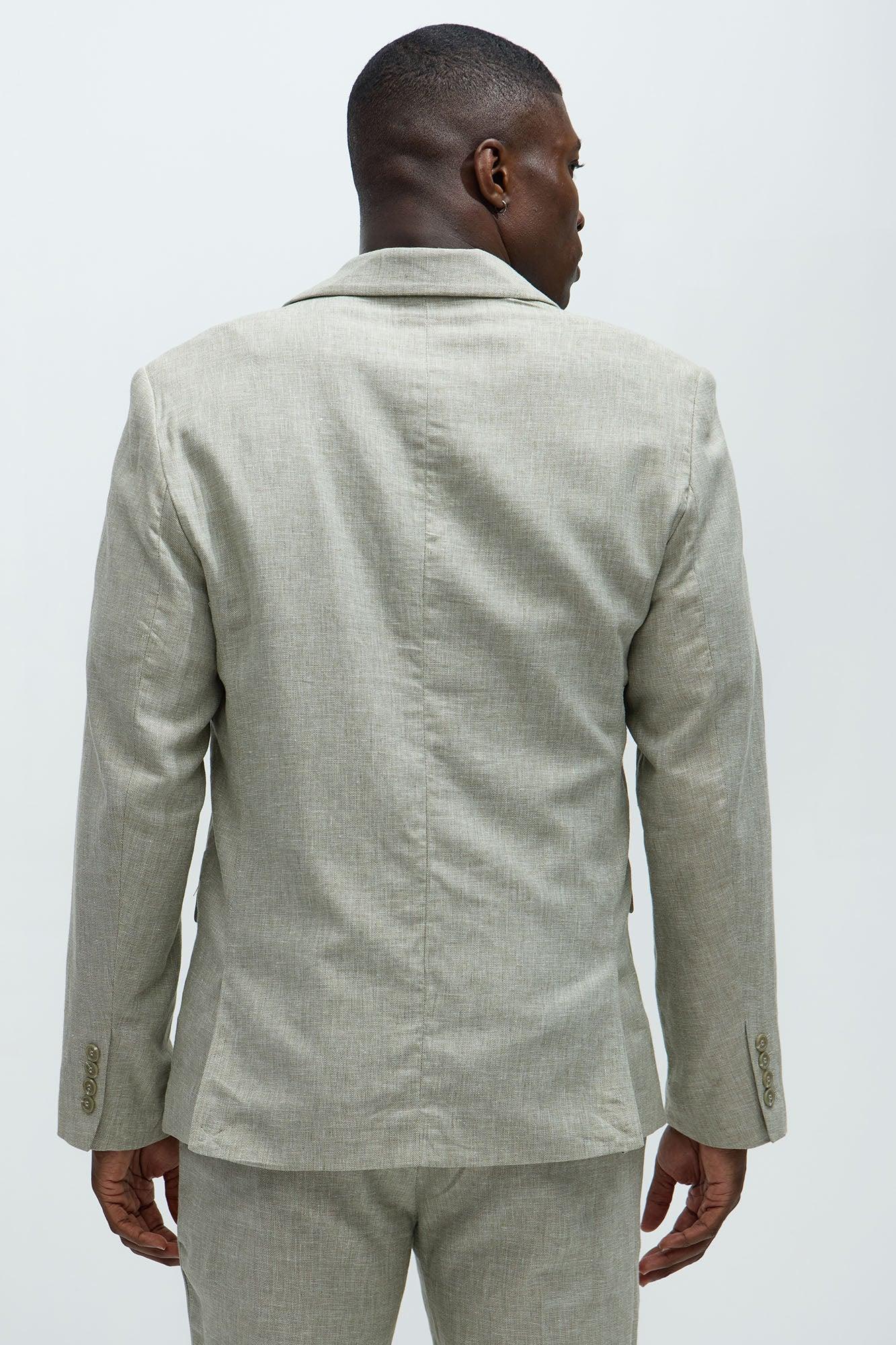 Bahamas Linen Suit Jacket - Green Product Image