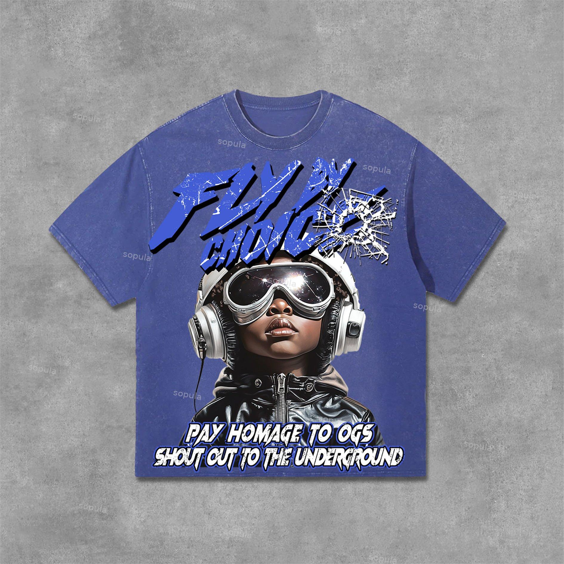 Men's Oversized Relaxed Graphic Vintage Washed Zip-Up Hoodie Product Image