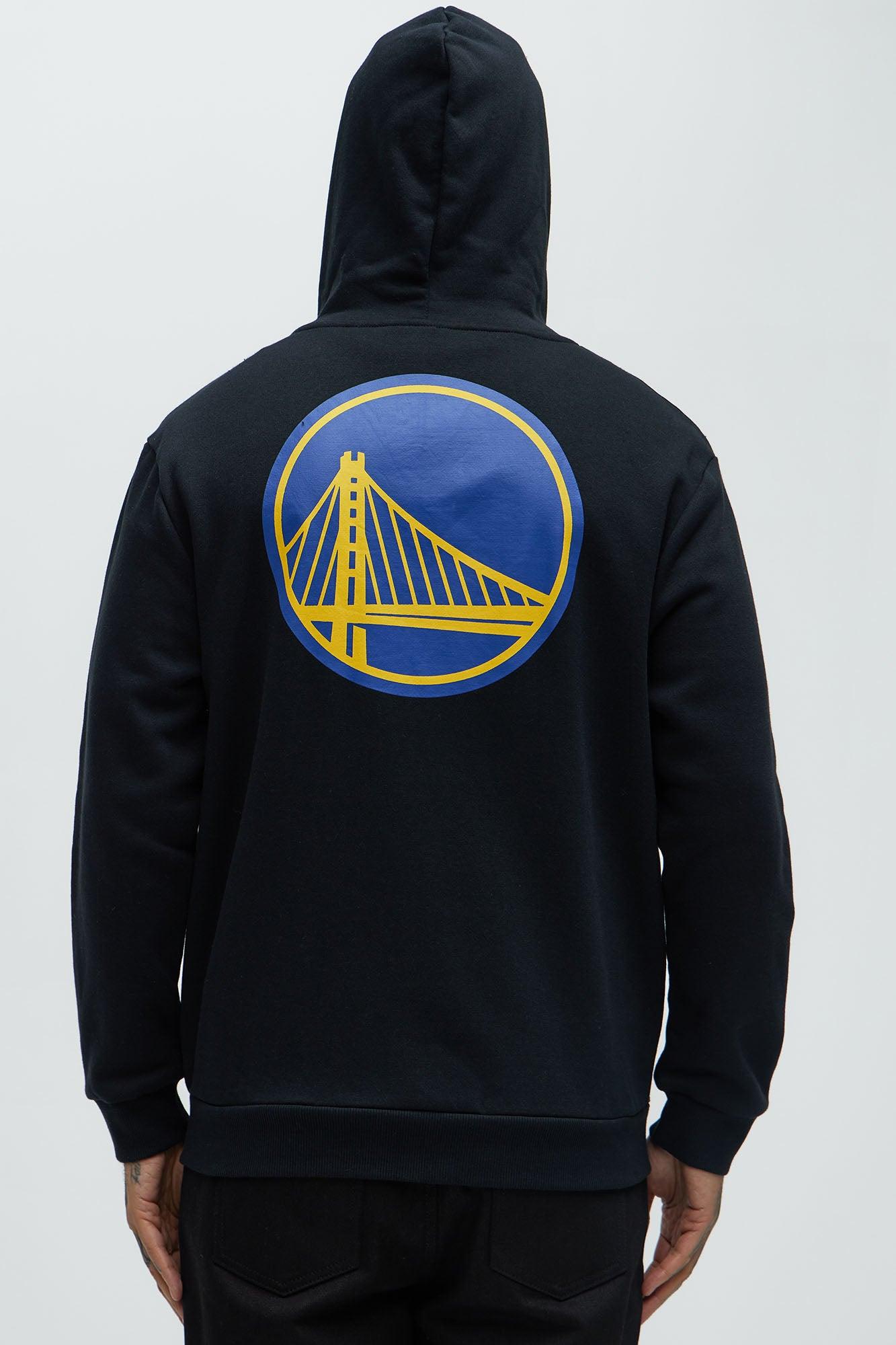 Warriors Bold Zip Up Hoodie - Black Male Product Image
