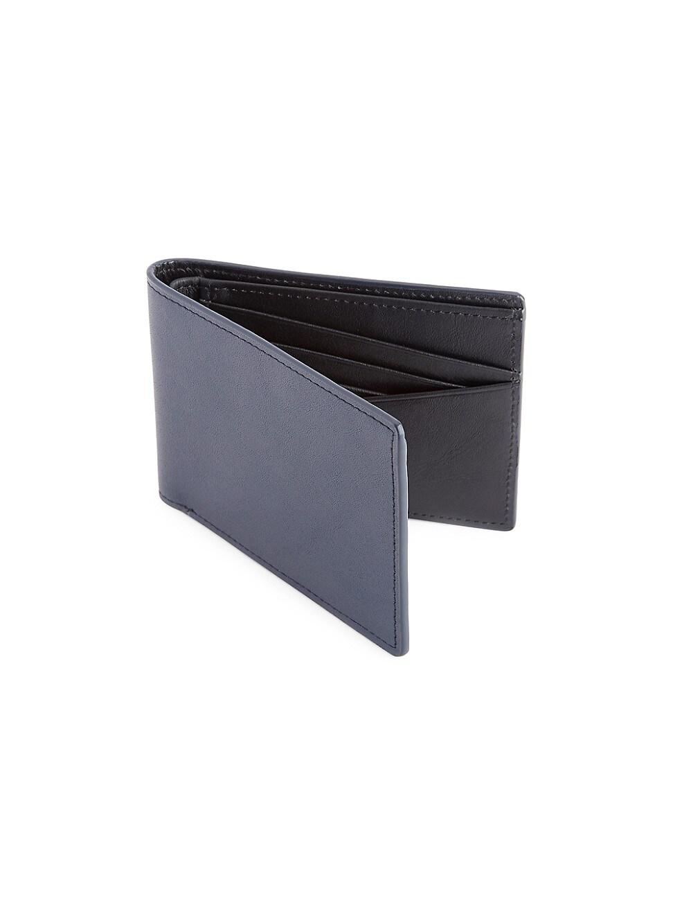 RFID-Blocking Slim Bi-Fold Leather Wallet Product Image