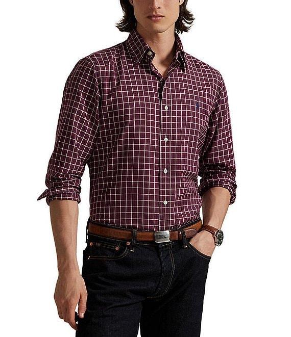 Polo Ralph Lauren Checked Classic Fit Performance Oxford Long Sleeve Woven Shirt Product Image