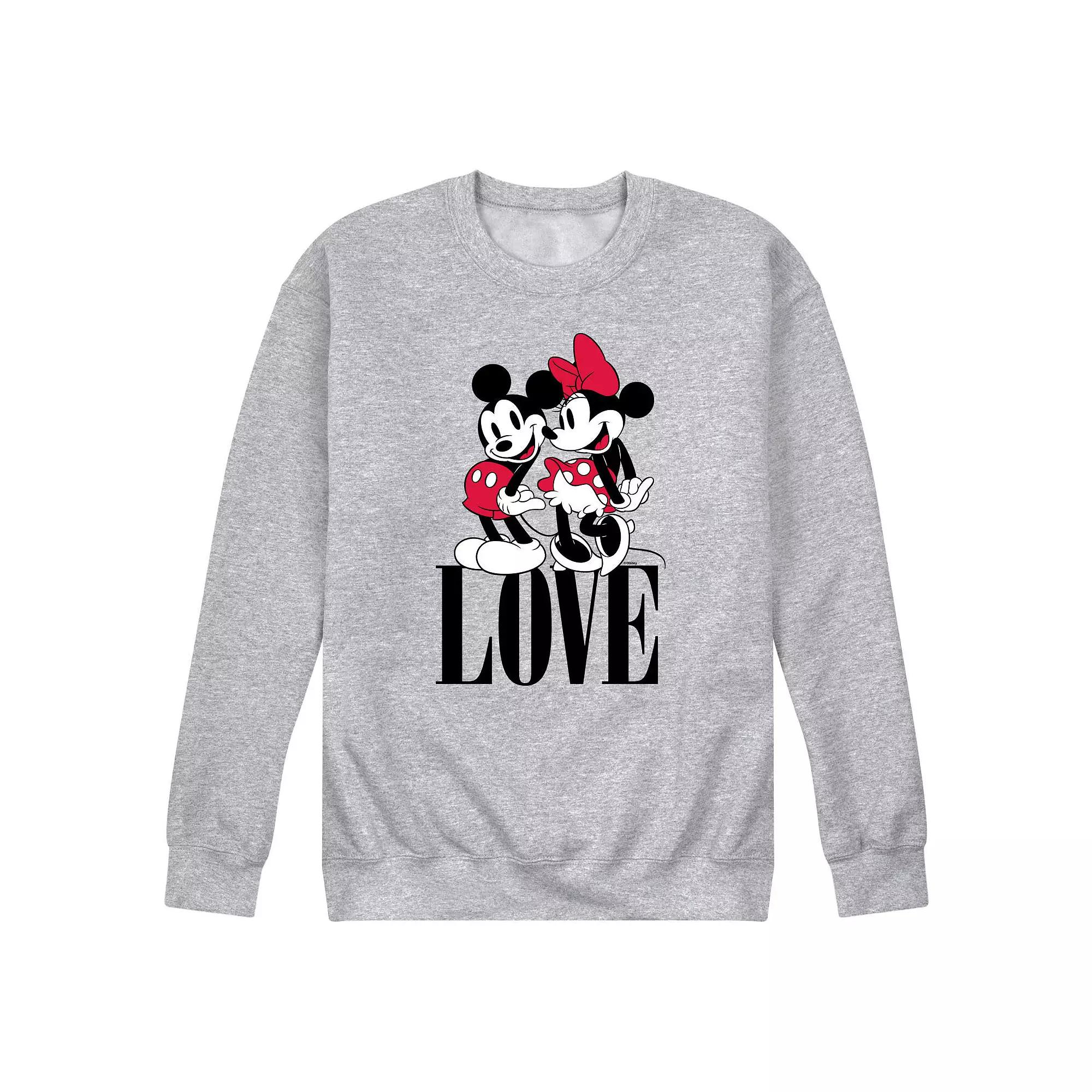 Disney's Mickey & Minnie Men's Love Fleece Sweatshirt,  Product Image