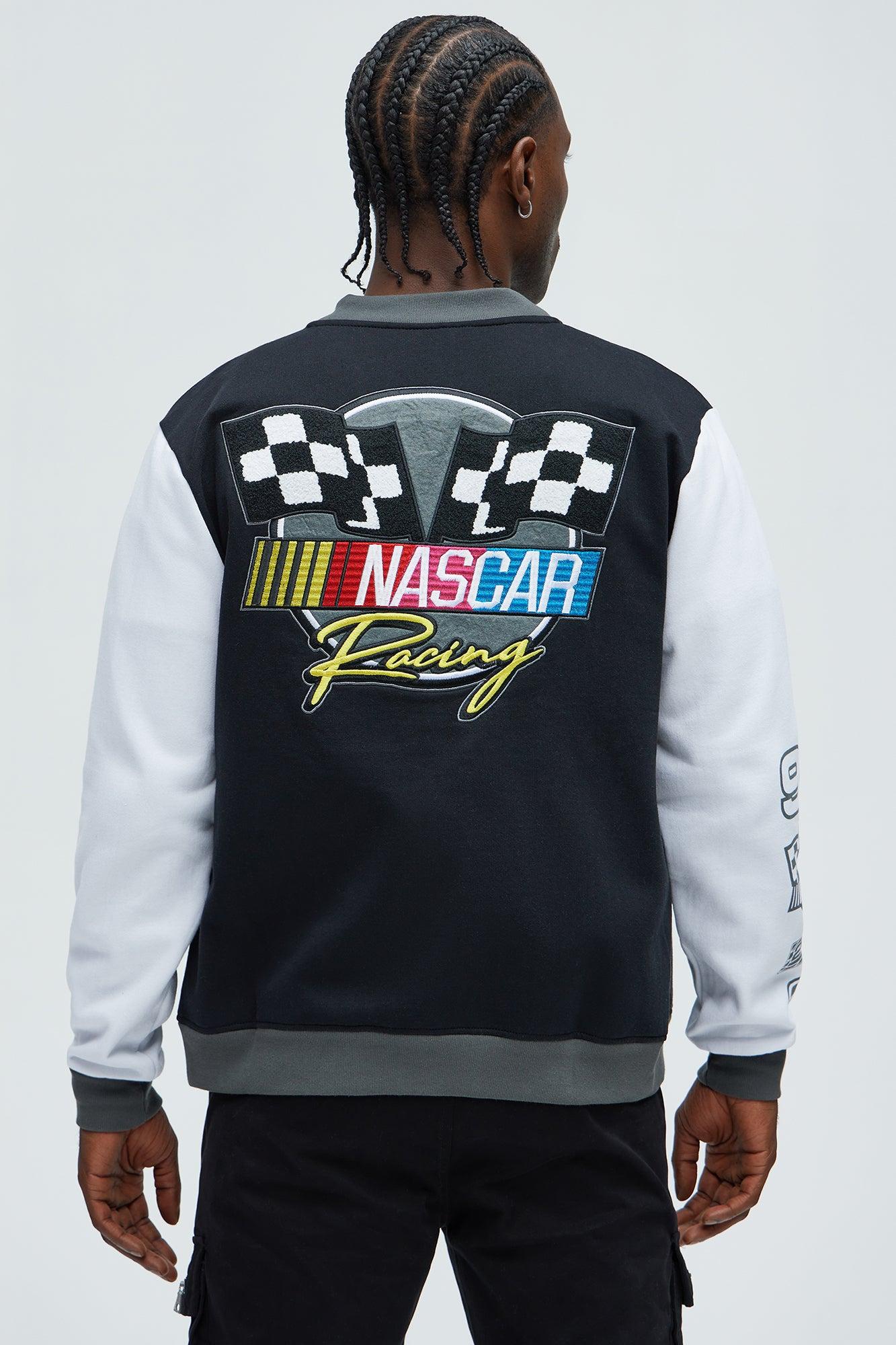 Nascar Racing Varsity Jacket - Black/White Product Image