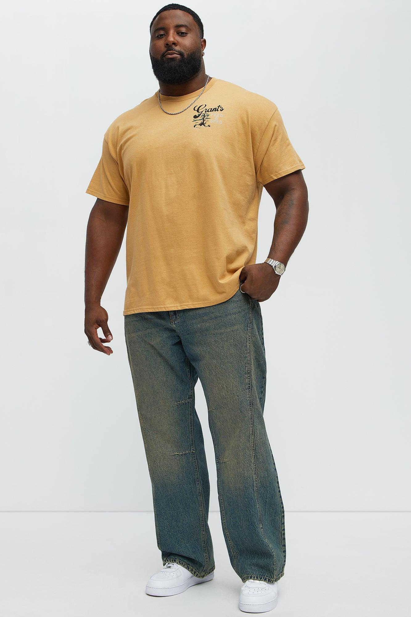 In The Middle Paneled Stacked Slim Flare Jeans - Vintage Blue Wash Male Product Image