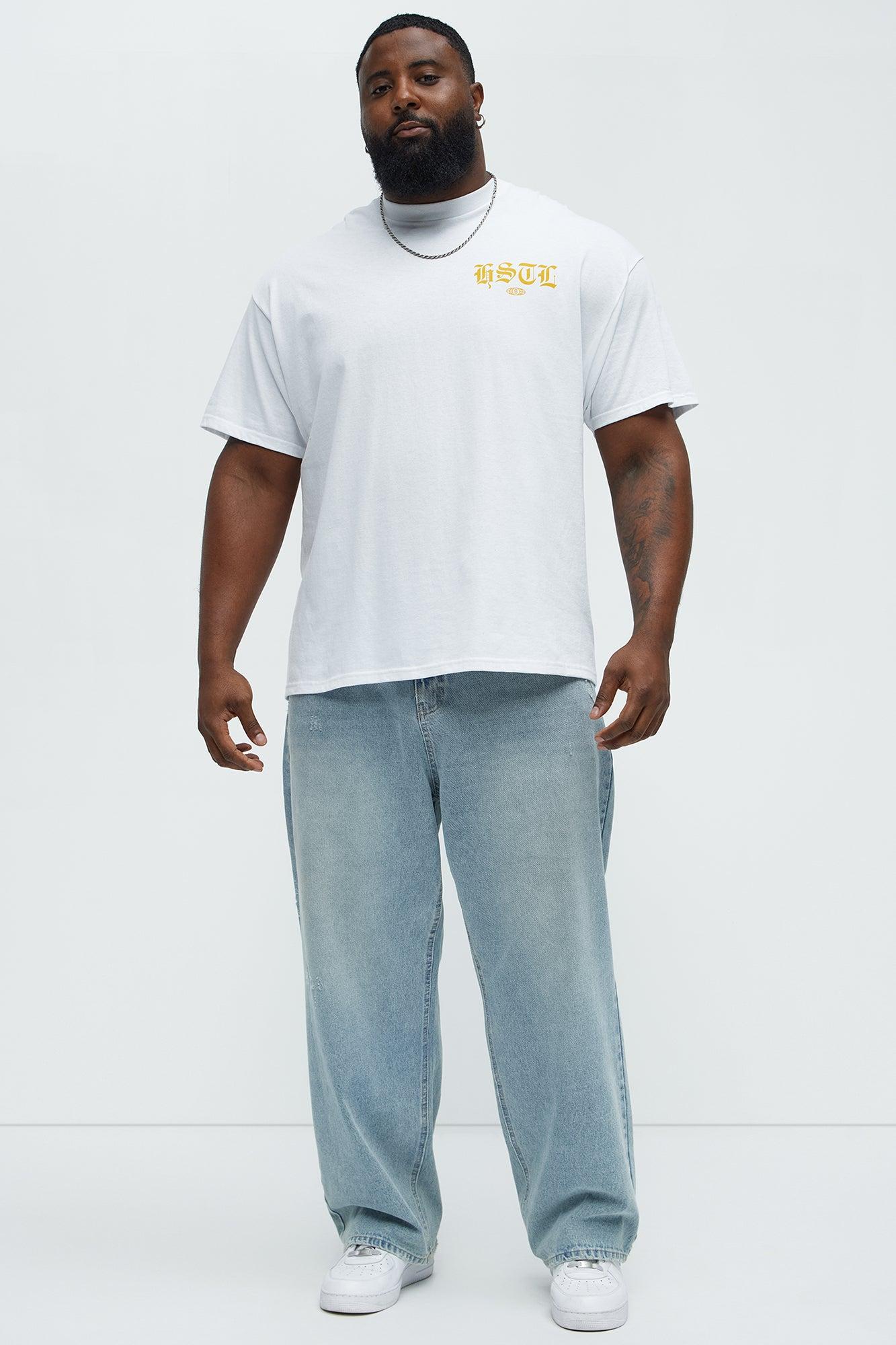 HSTL Gold Short Sleeve Crew Neck T shirt - White Product Image