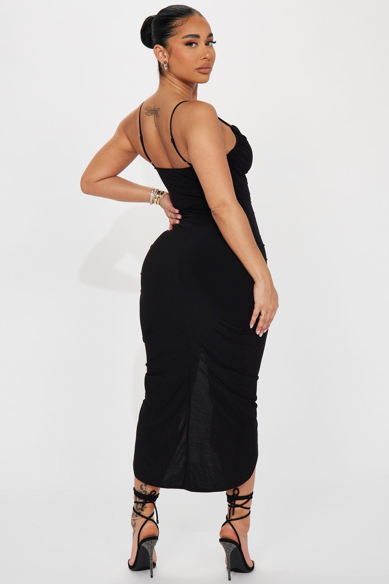 Gloria Midi Dress - Black Product Image