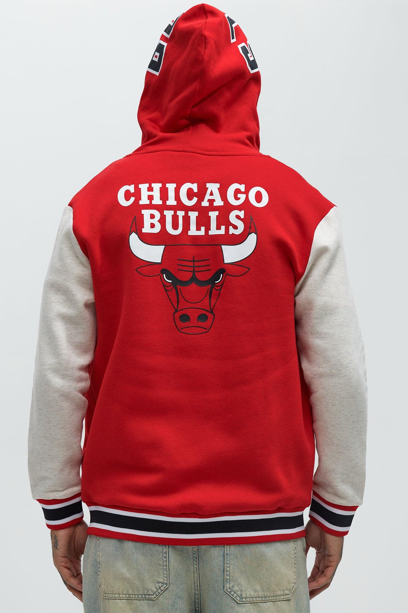 Bulls Above The Rim Zip Up Hoodie - Red Male Product Image