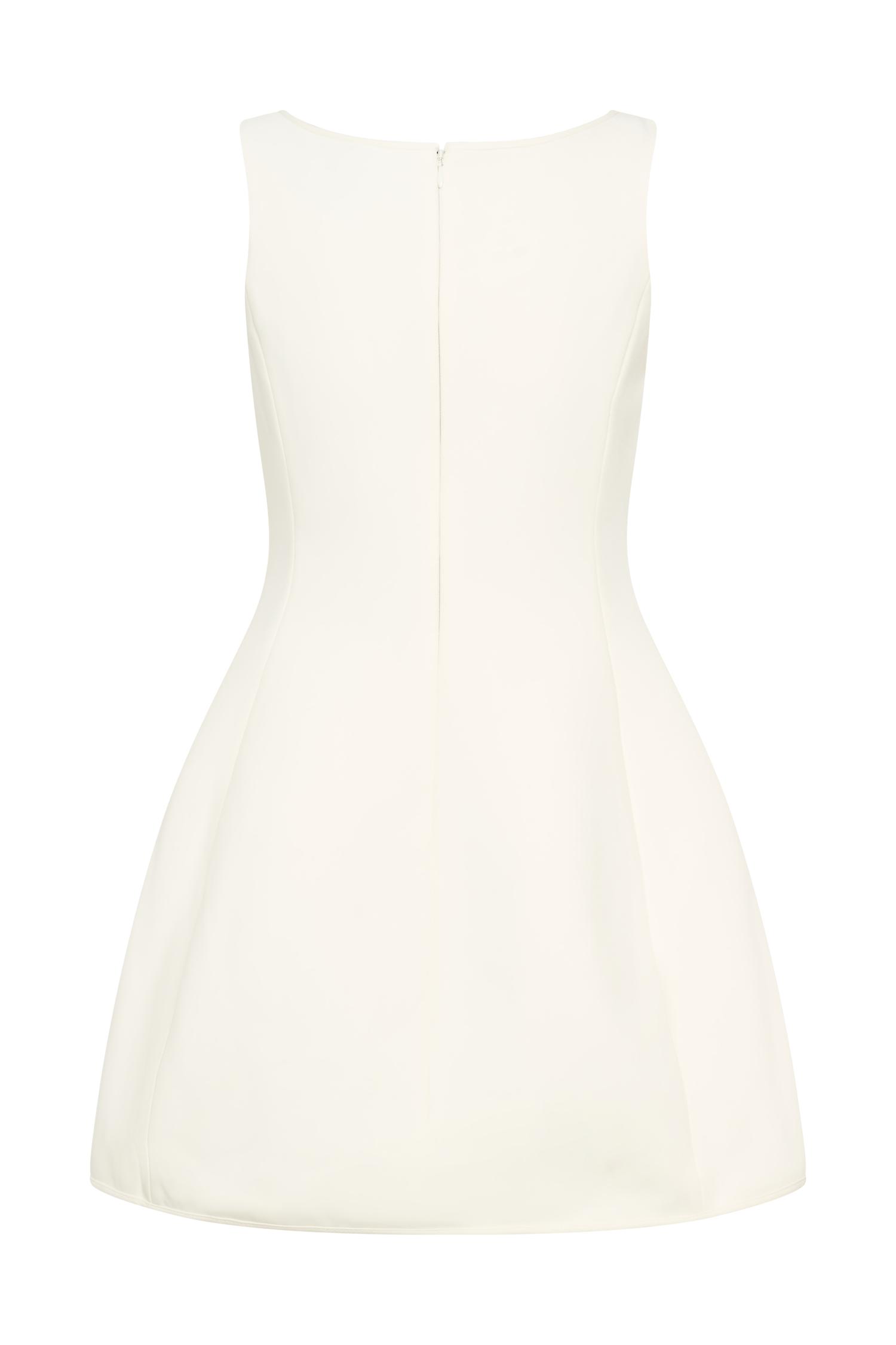 Evanna Sleeveless Suiting Mini Dress - Ivory Product Image