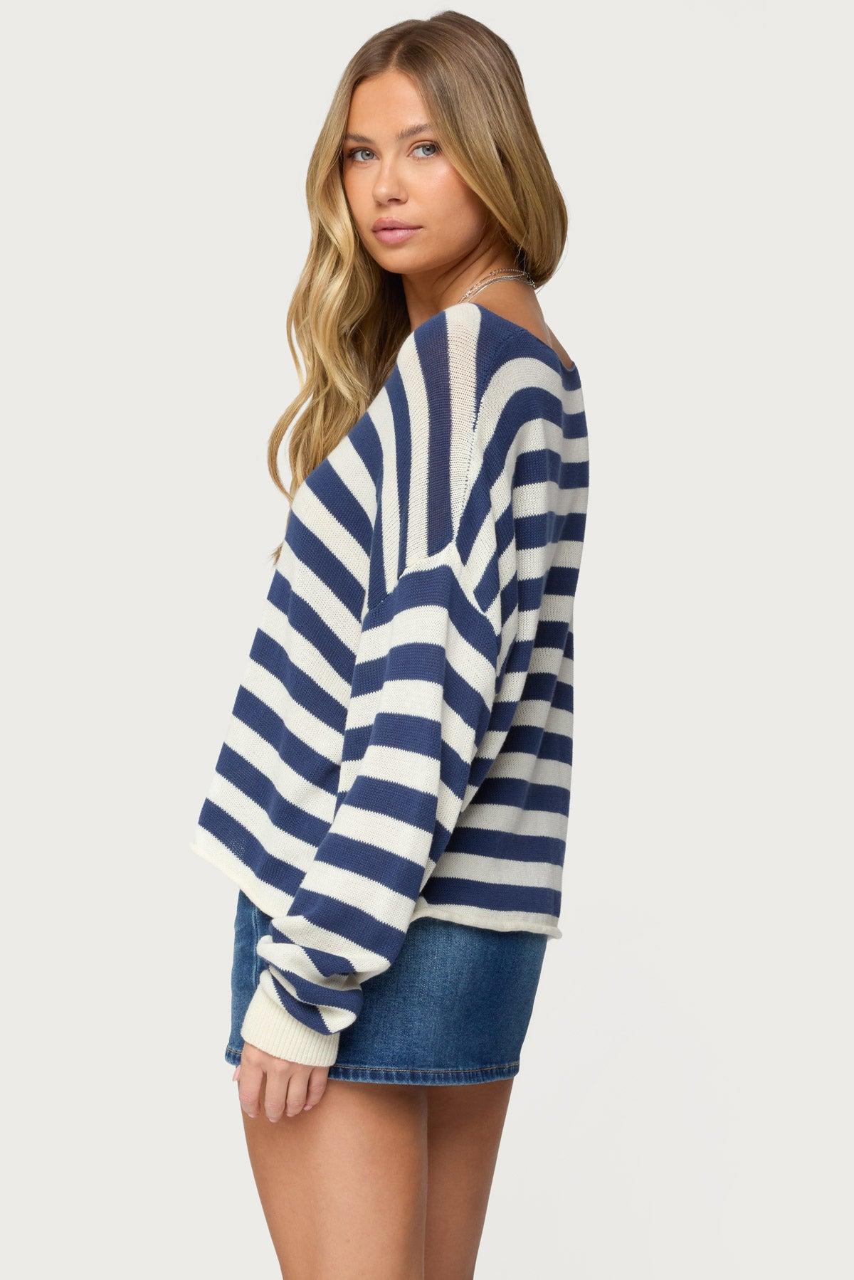 Anney Oversized Striped Sweater Product Image