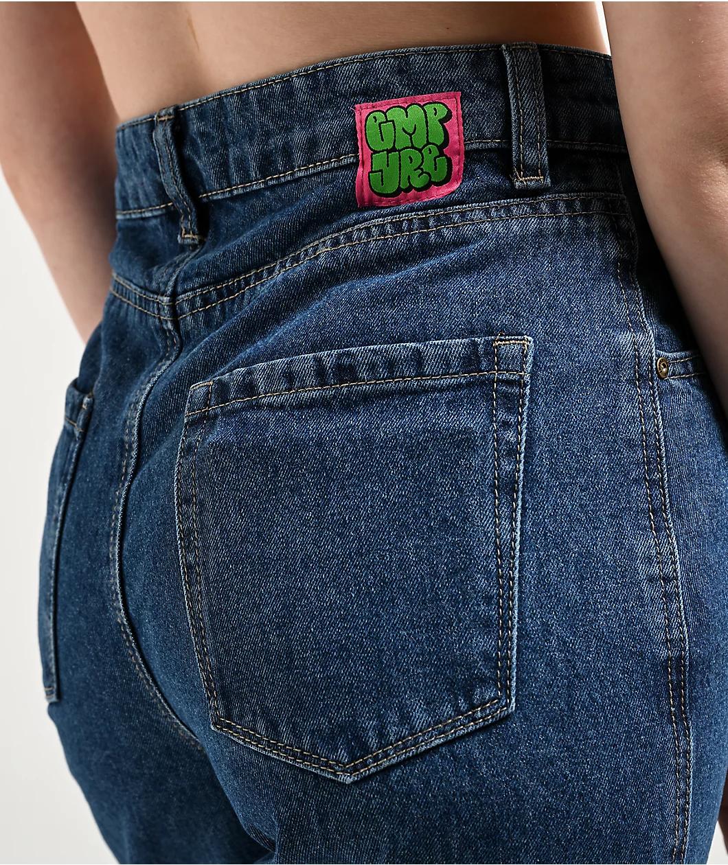 Empyre Tori Scorpion Embroidery Blue Skate Jeans Product Image