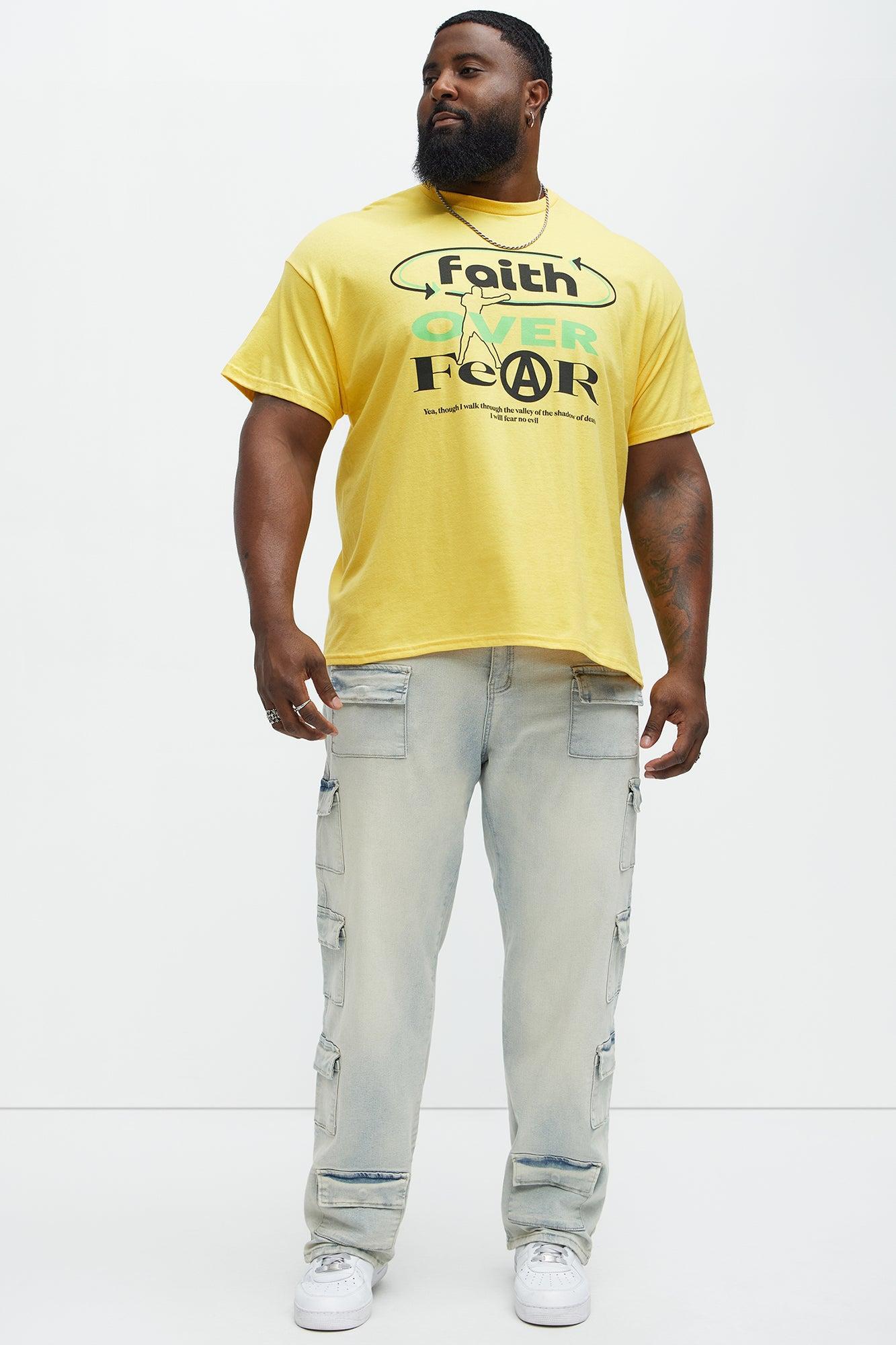 Faith Prevails Short Sleeve Tee - Yellow Product Image