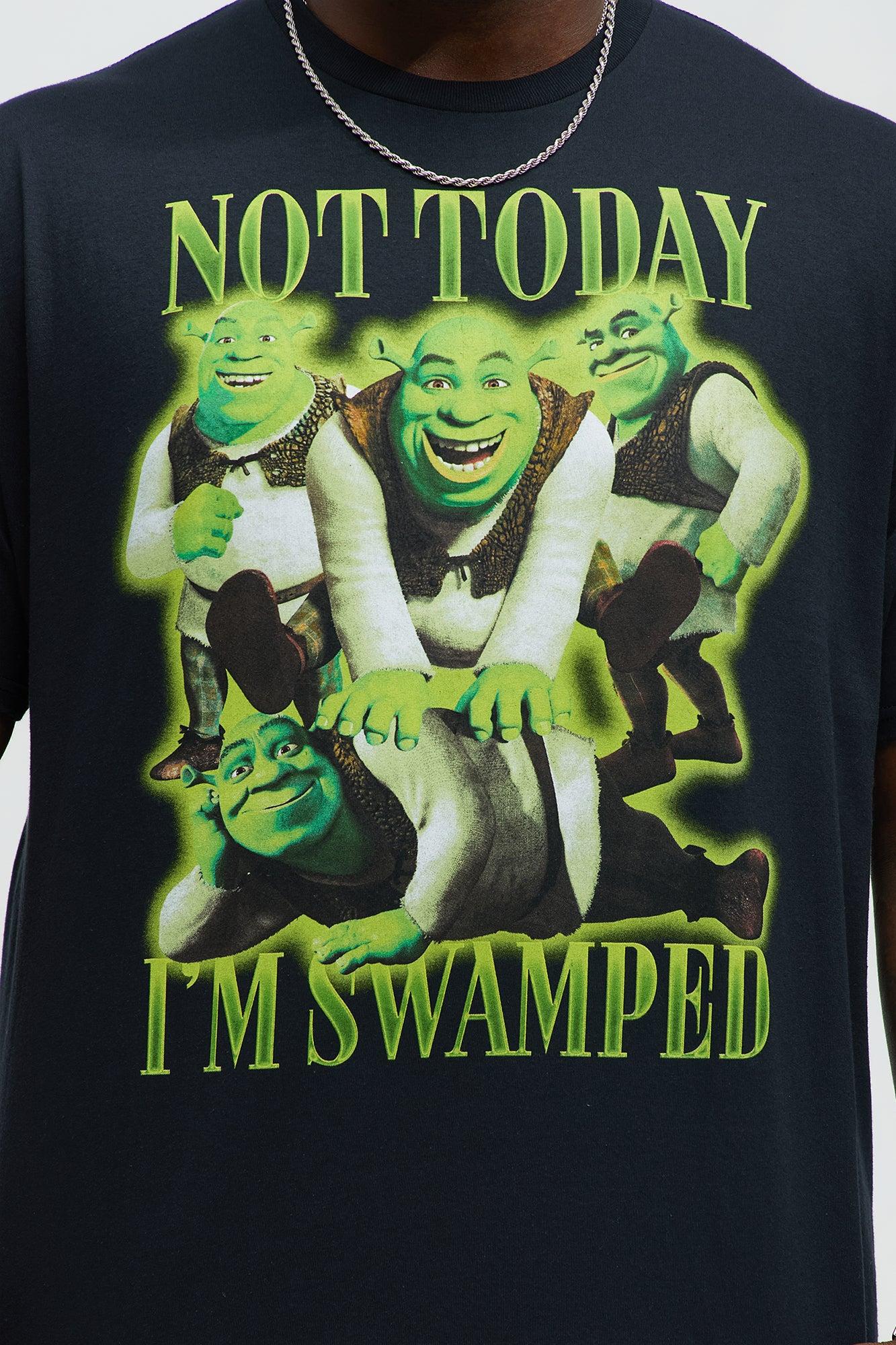 Shrek Can't Today I'm Swamped Short Sleeve Tee - Black Male Product Image