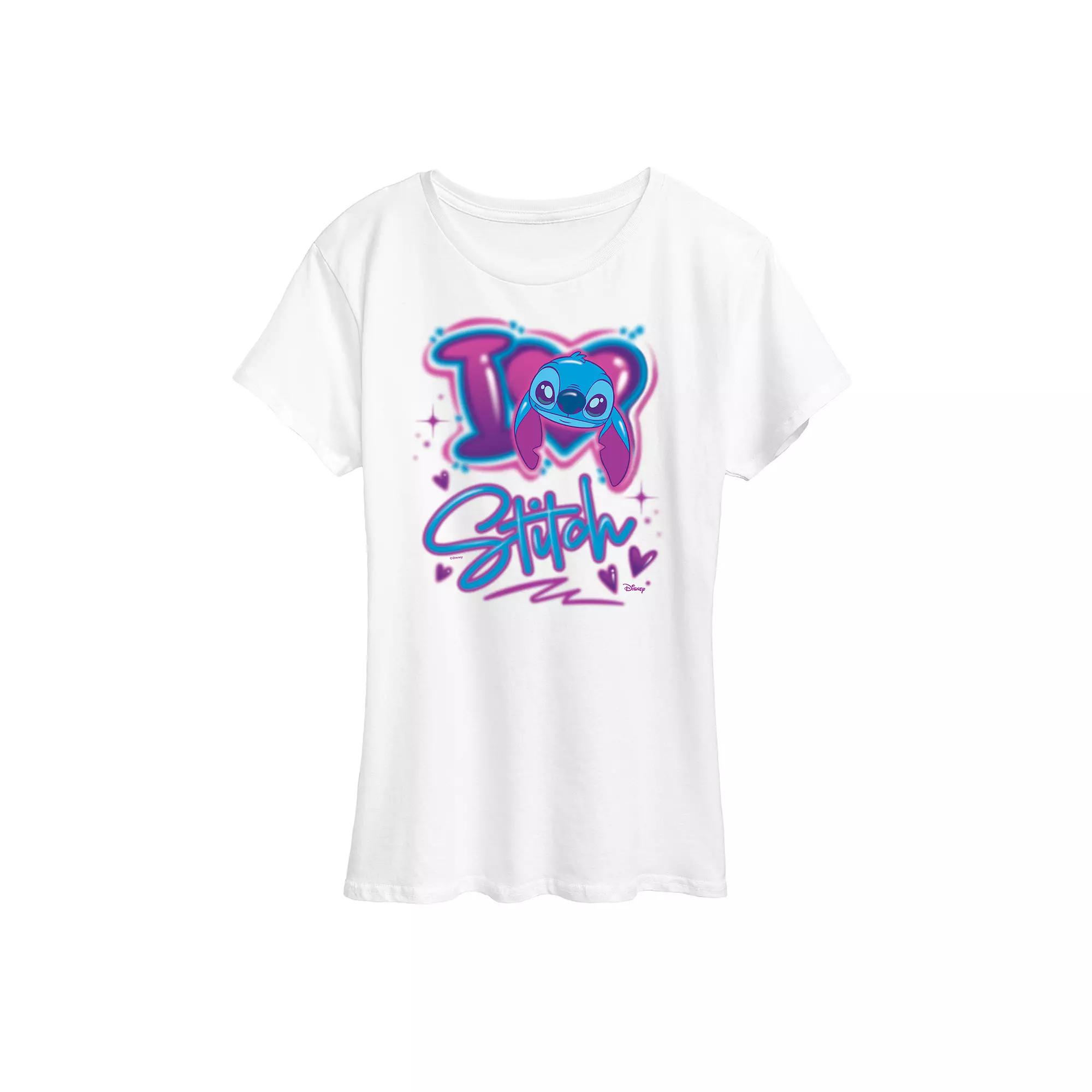 Disney's Lilo & Stitch Women's I Love Stitch Graphic Tee,  Product Image