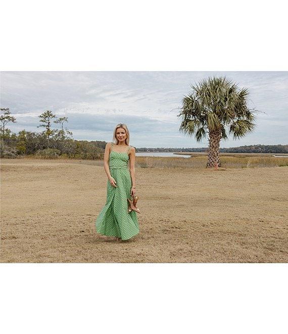 Antonio Melani x Style by Simkins Margo Printed Poplin Sweetheart Neck Sleeveless Maxi Dress Product Image