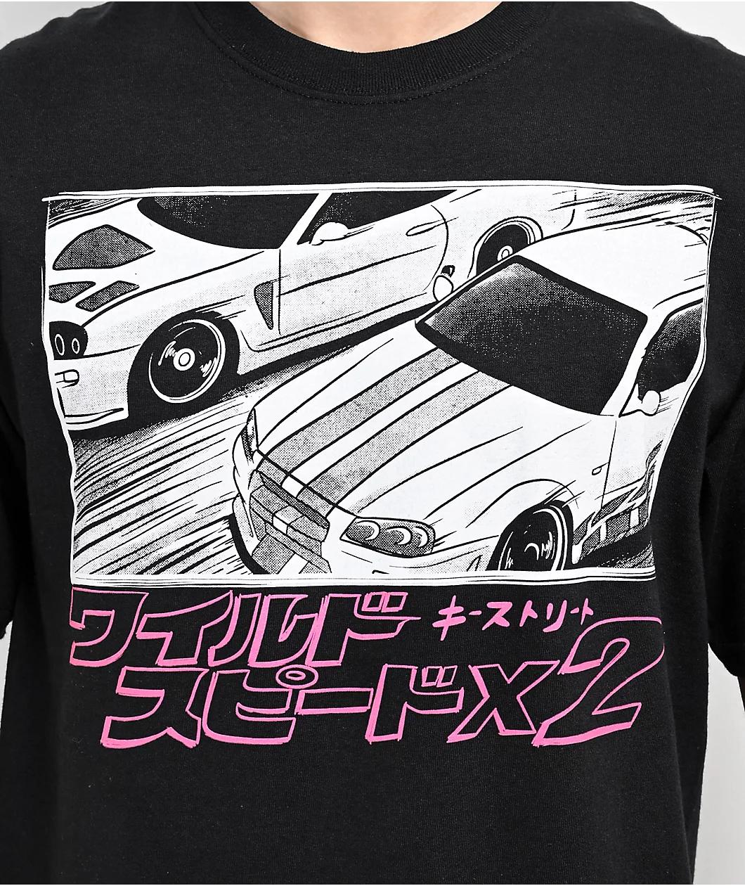 Key Street x Fast & Furious Manga Black T-Shirt  Product Image