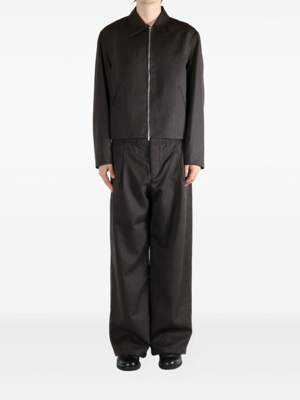 zip-front textured jacket Product Image