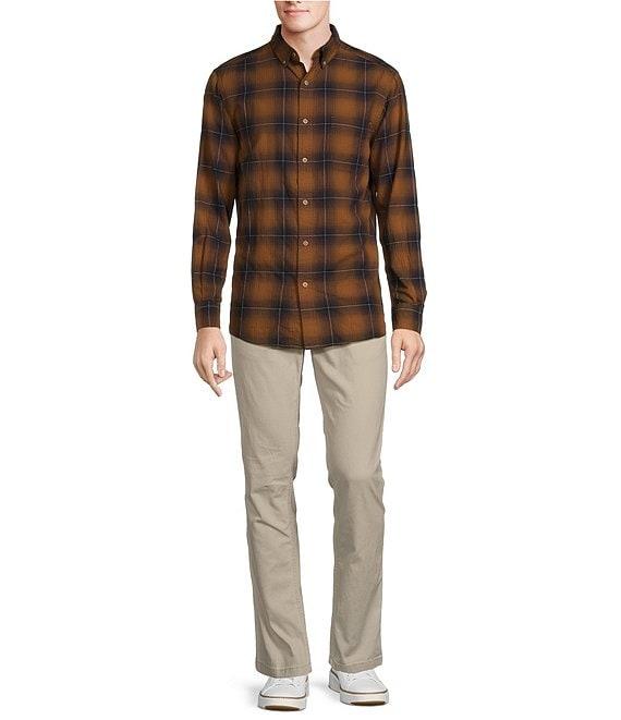 Rowm Long Sleeve Herringbone Medium Plaid Woven Shirt Product Image