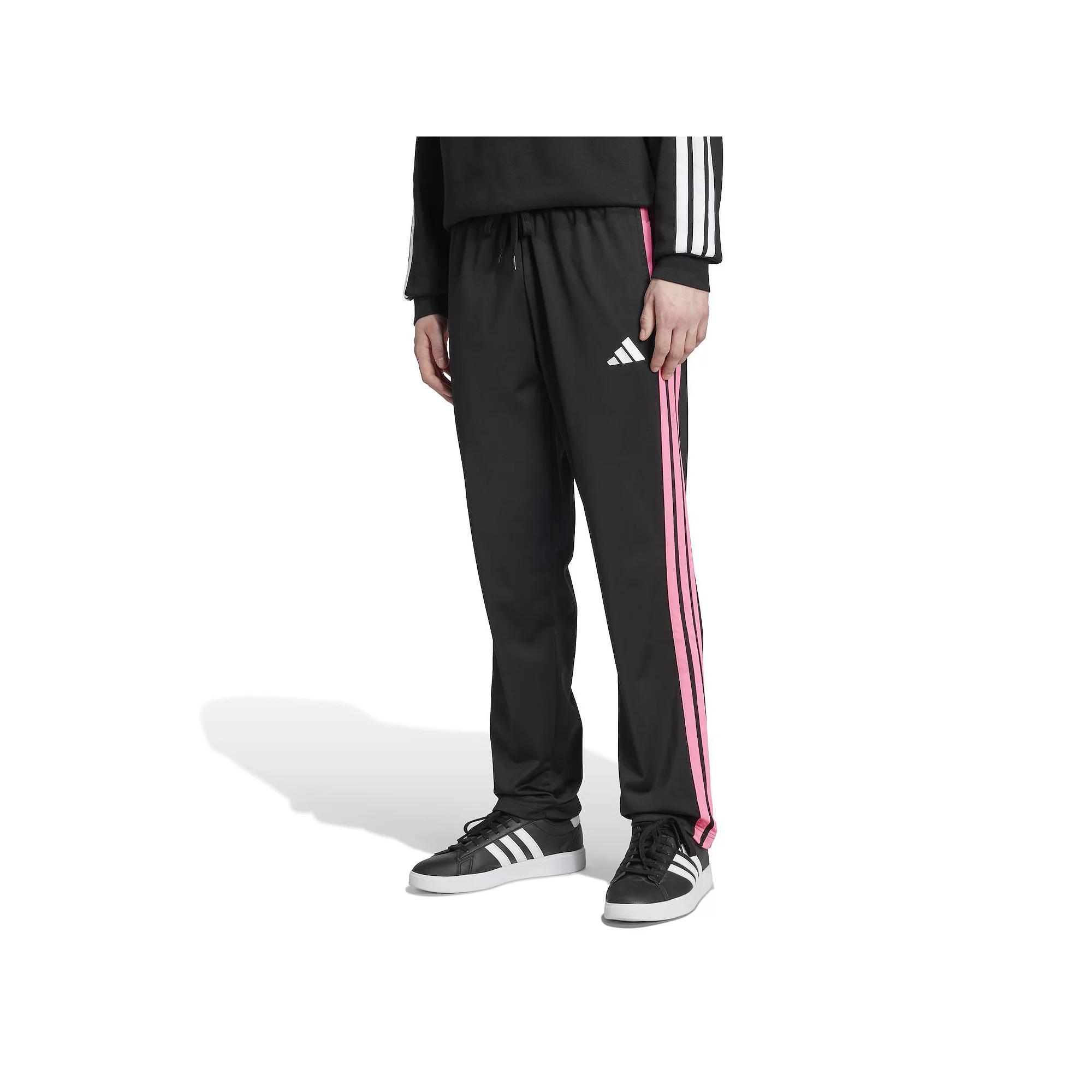 Big & Tall adidas 3-Stripes Tricot Open Hem Track Pants, Men's,  Product Image