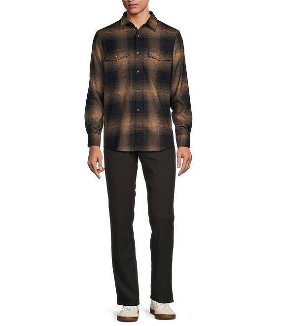 Rowm Long Sleeve Jaspe Ombre Plaid Button Down Shirt Product Image