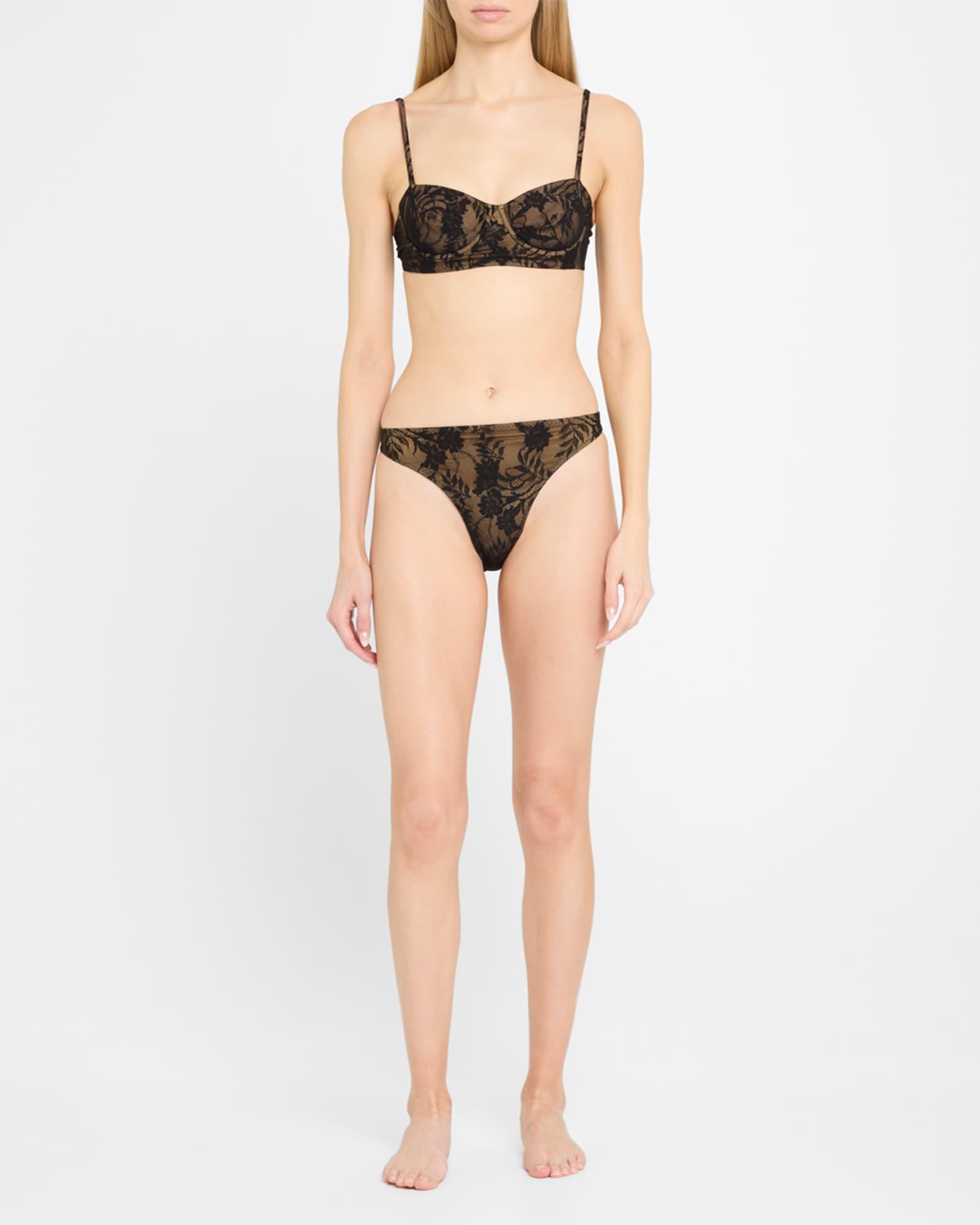 Floral Lace Underwire Bikini Top Product Image