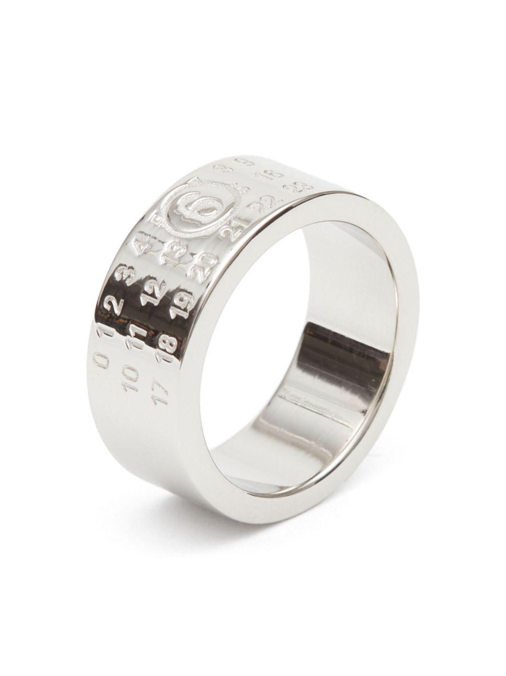 Numeric engraved polished ring Product Image