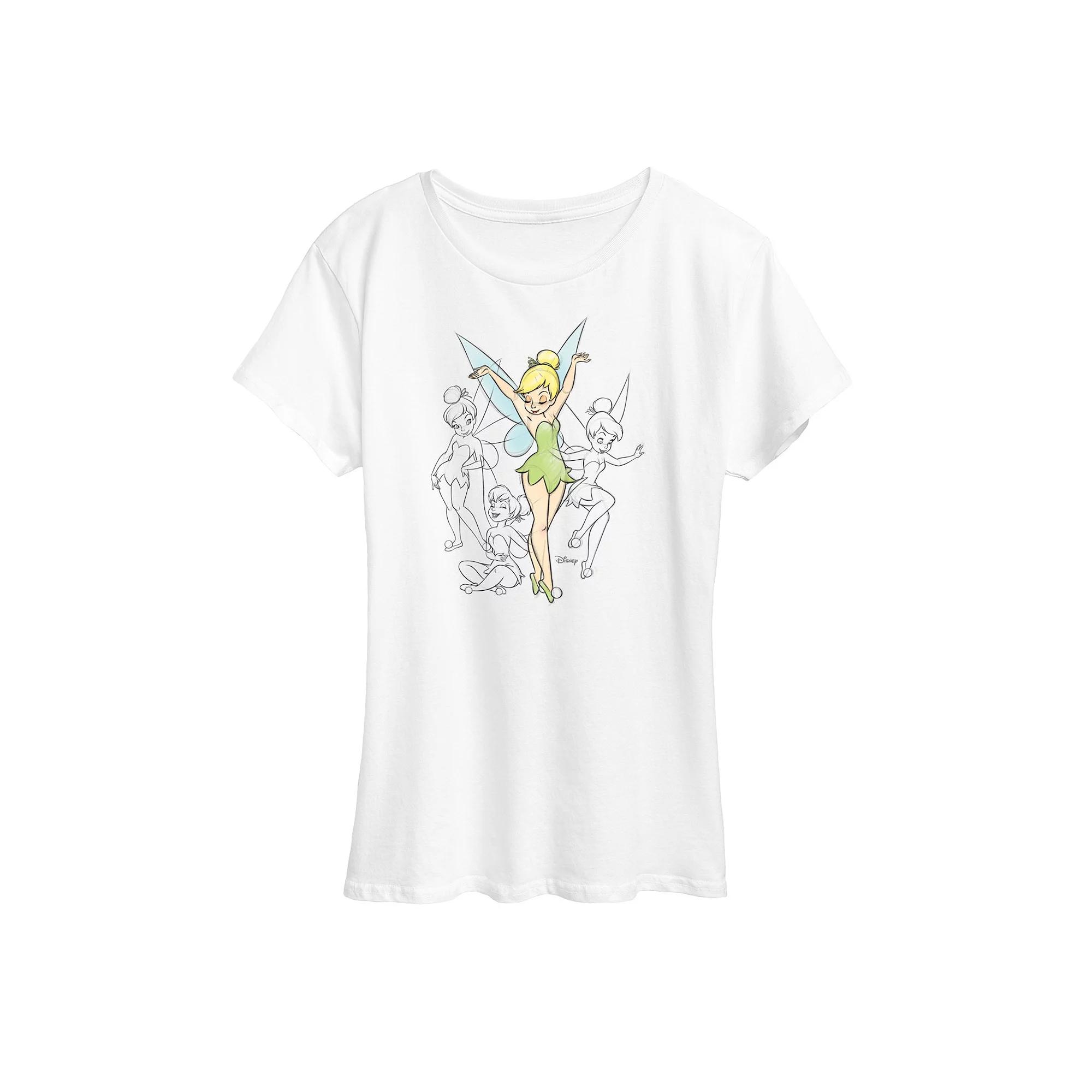 Disney's Tinker Women's Bell Sketches Graphic Tee, Girl's,  Product Image