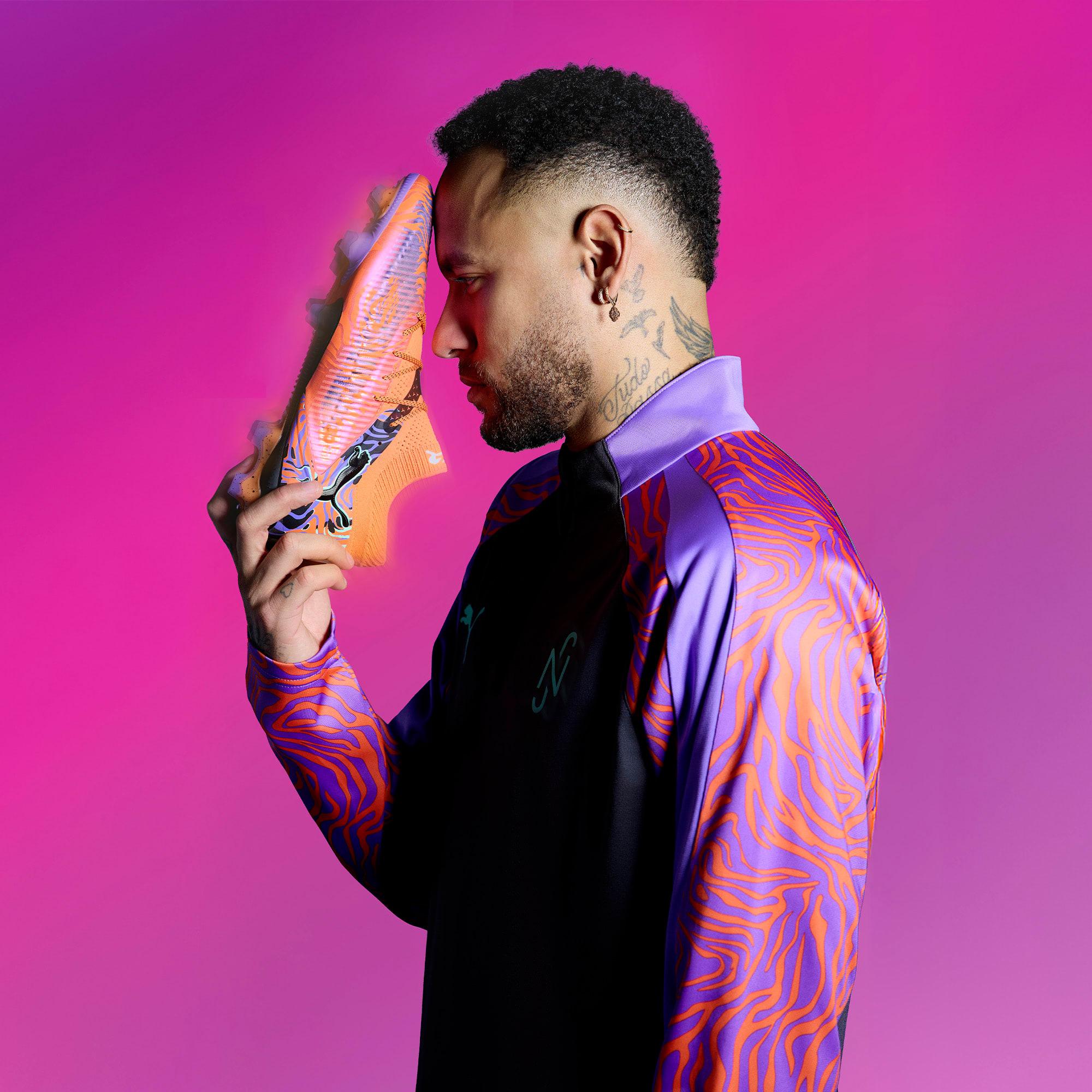 PUMA x NEYMAR Creativity Men's Quarter-Zip Soccer Top in Grey Product Image