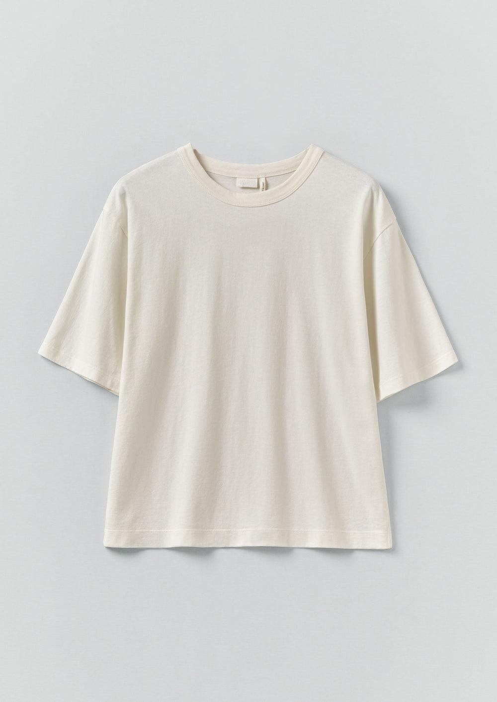 Short Sleeve Cotton Tee | Paper White Product Image