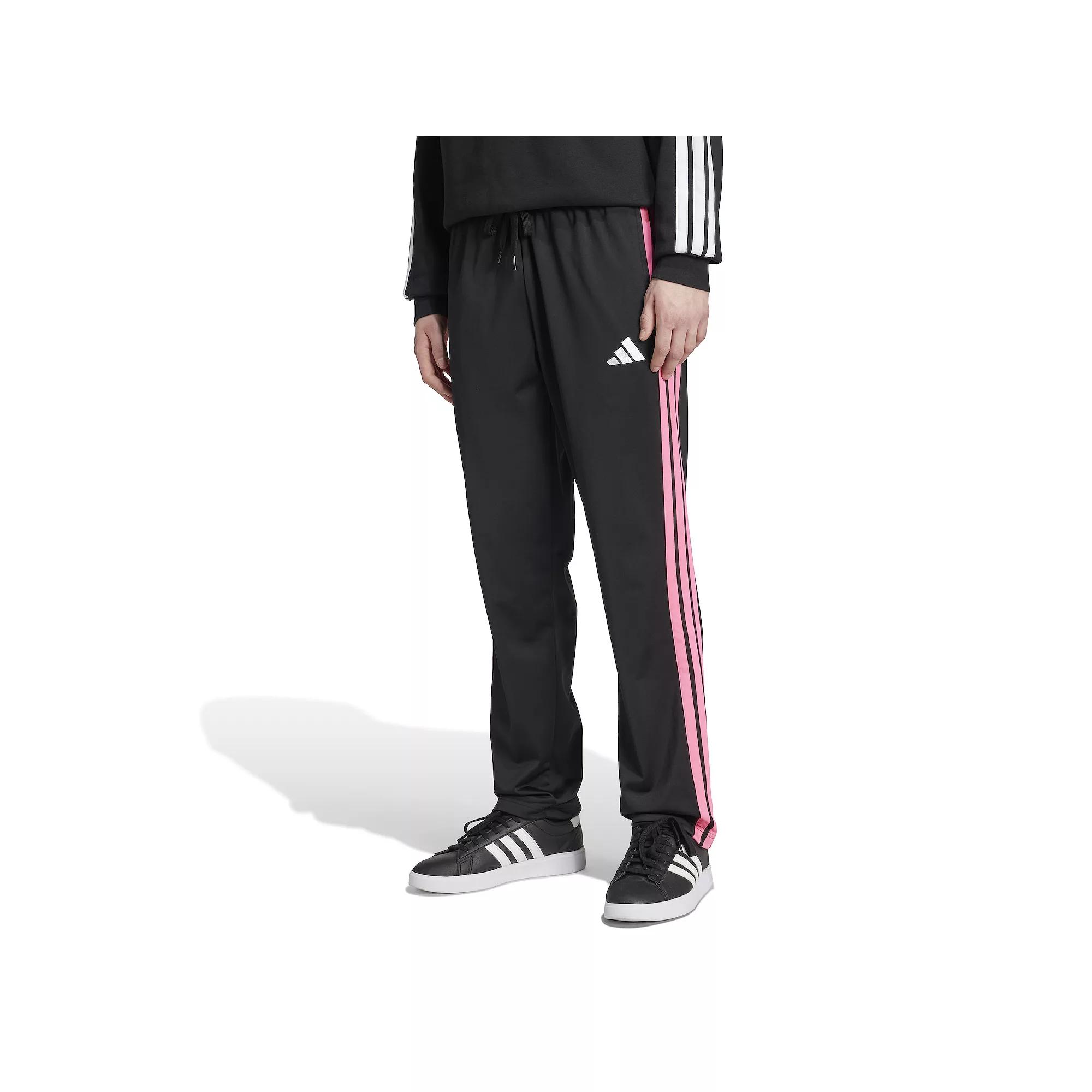 Big & Tall adidas 3-Stripes Tricot Open Hem Track Pants, Men's,  Product Image